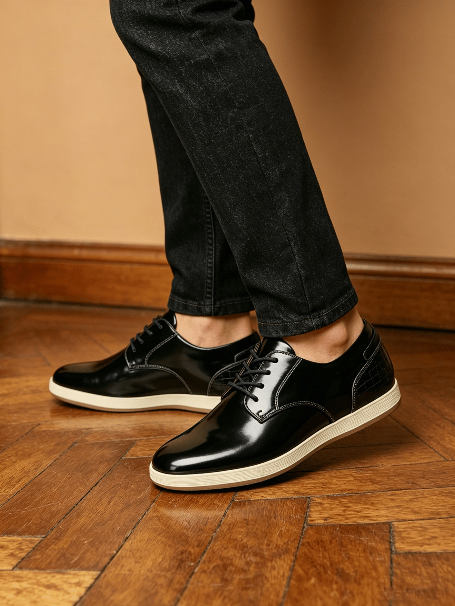 Black Patent Casual Shoes