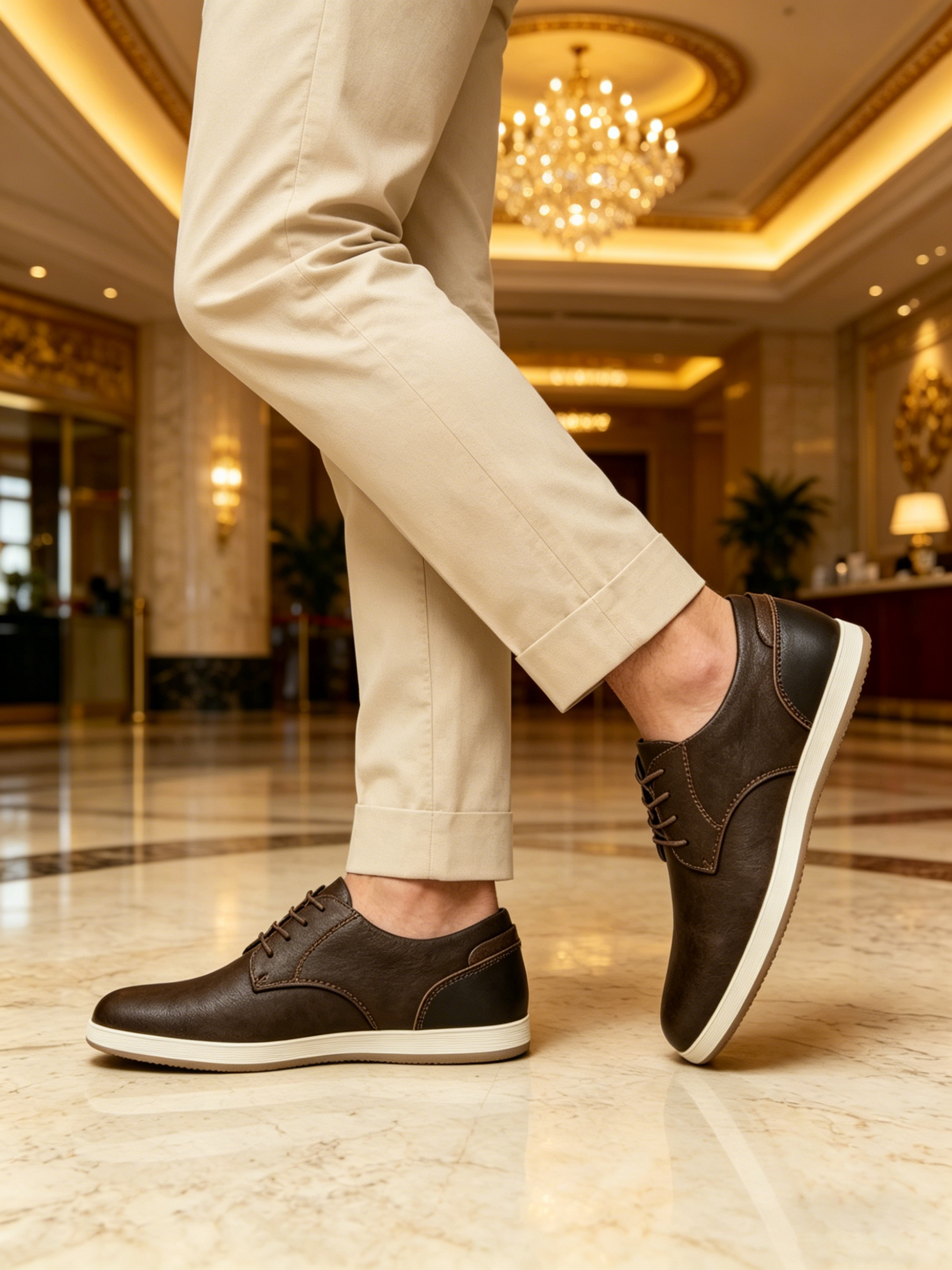Men Coffee Brown Casual Shoes