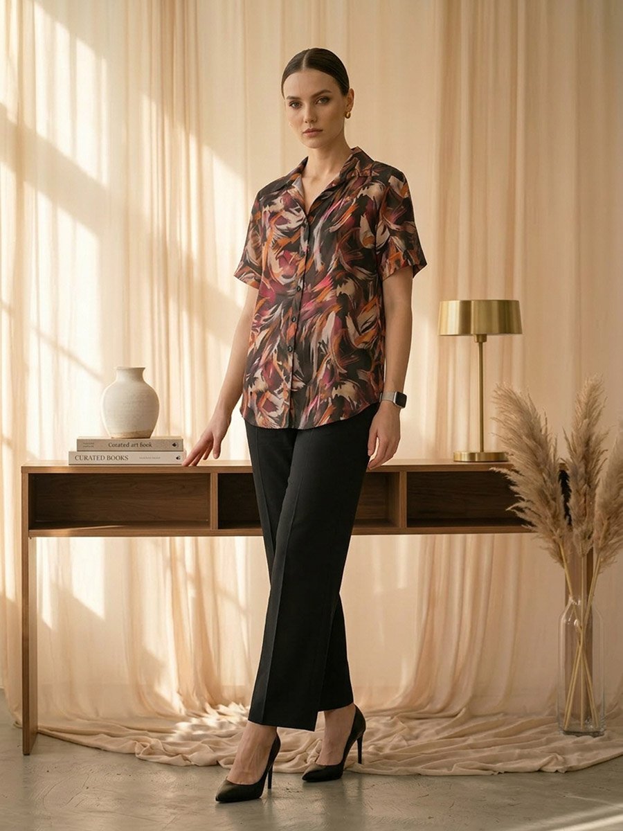 Black All Over Print Shirt