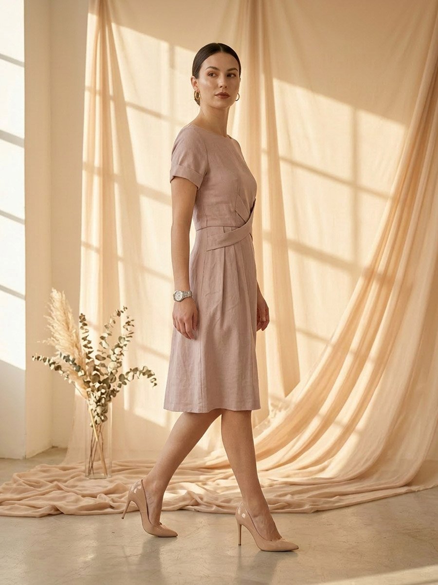 knee length blazer dress Kesari Sleeveless Mini MEDIUM suitable for any formal occasion or a business Textured Knee Length Blazer Dress