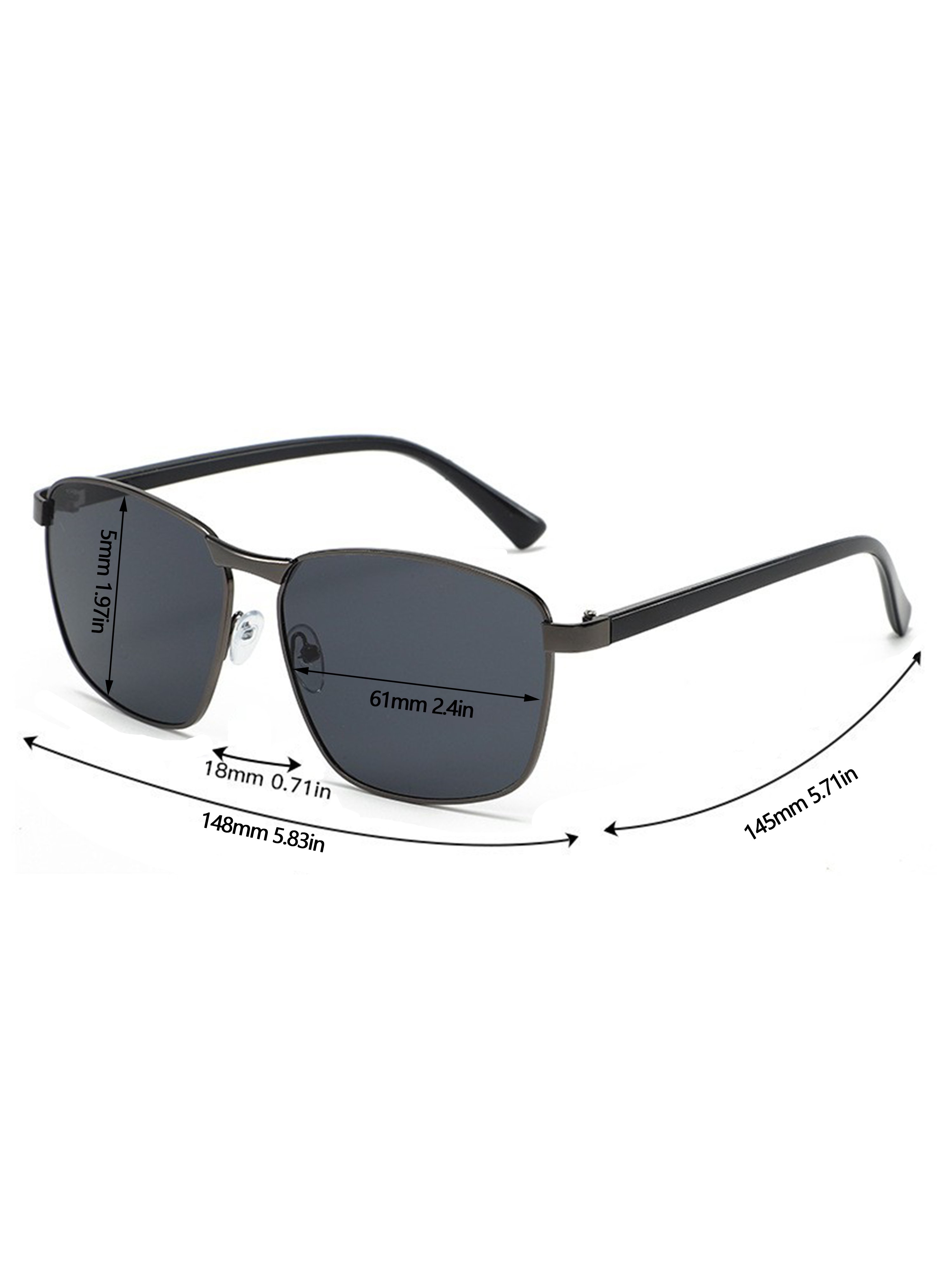Gold Square Frame Sunglasses
