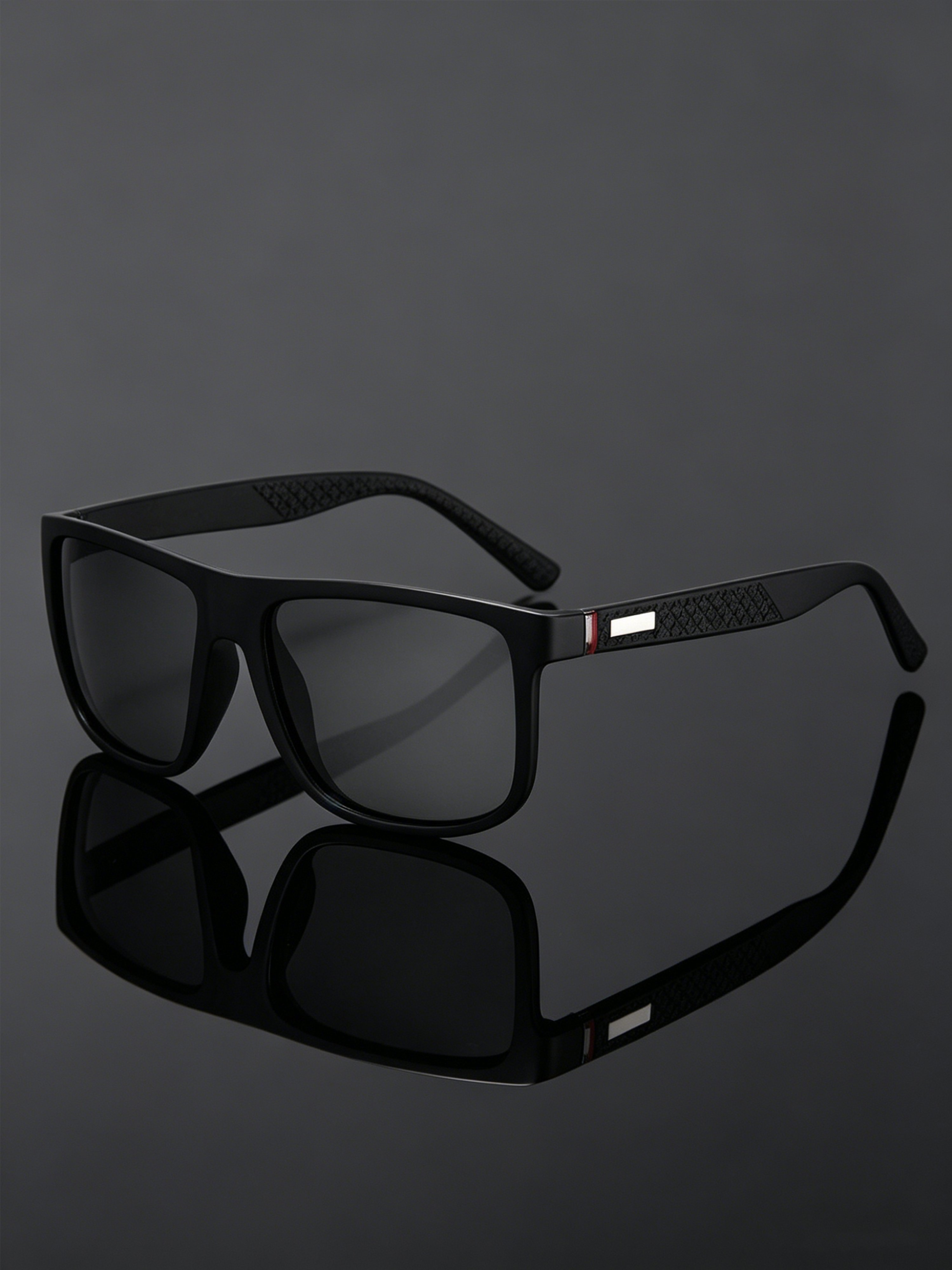 Square Green-Tinted Sunglasses