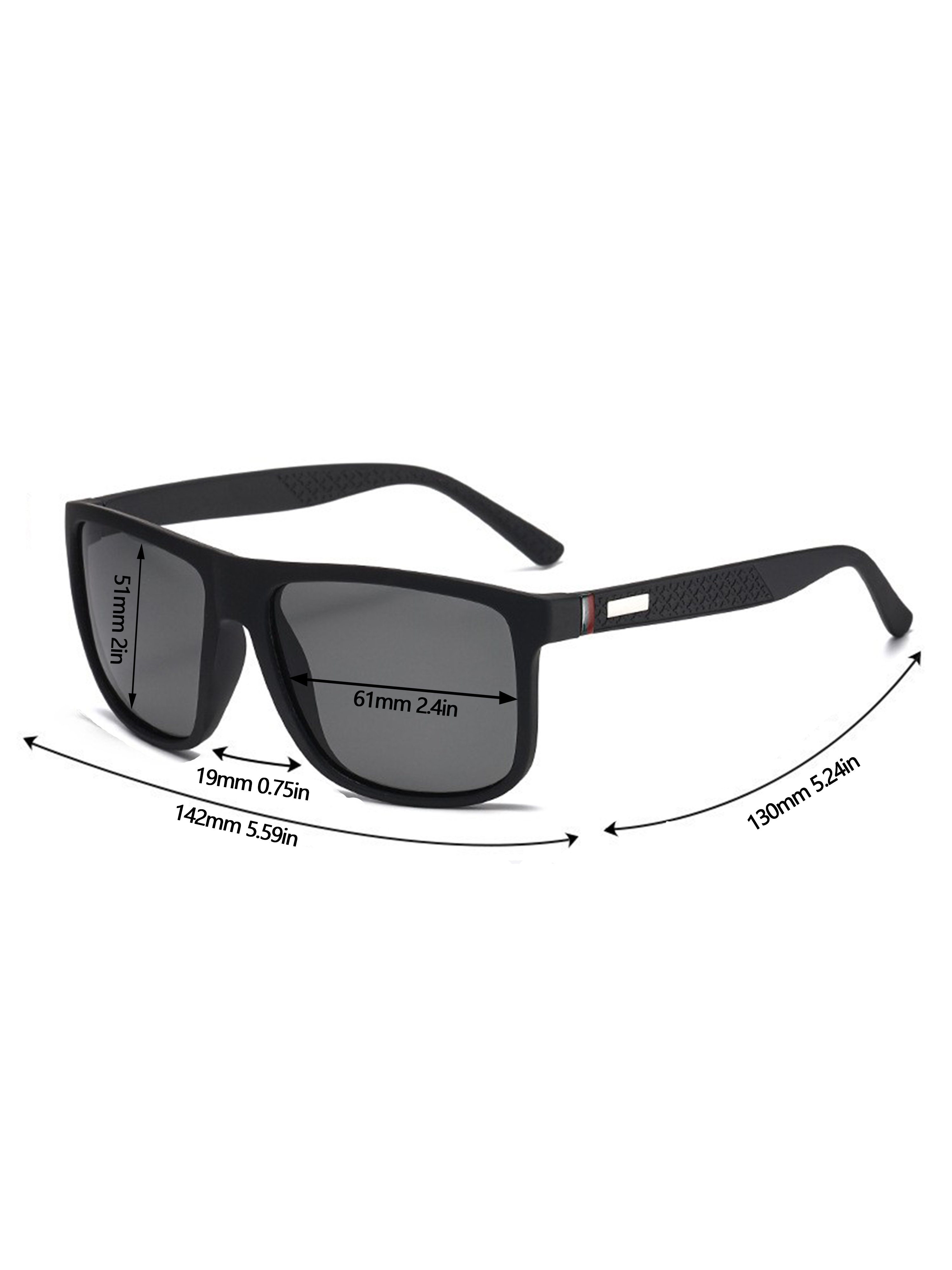 Square Green-Tinted Sunglasses