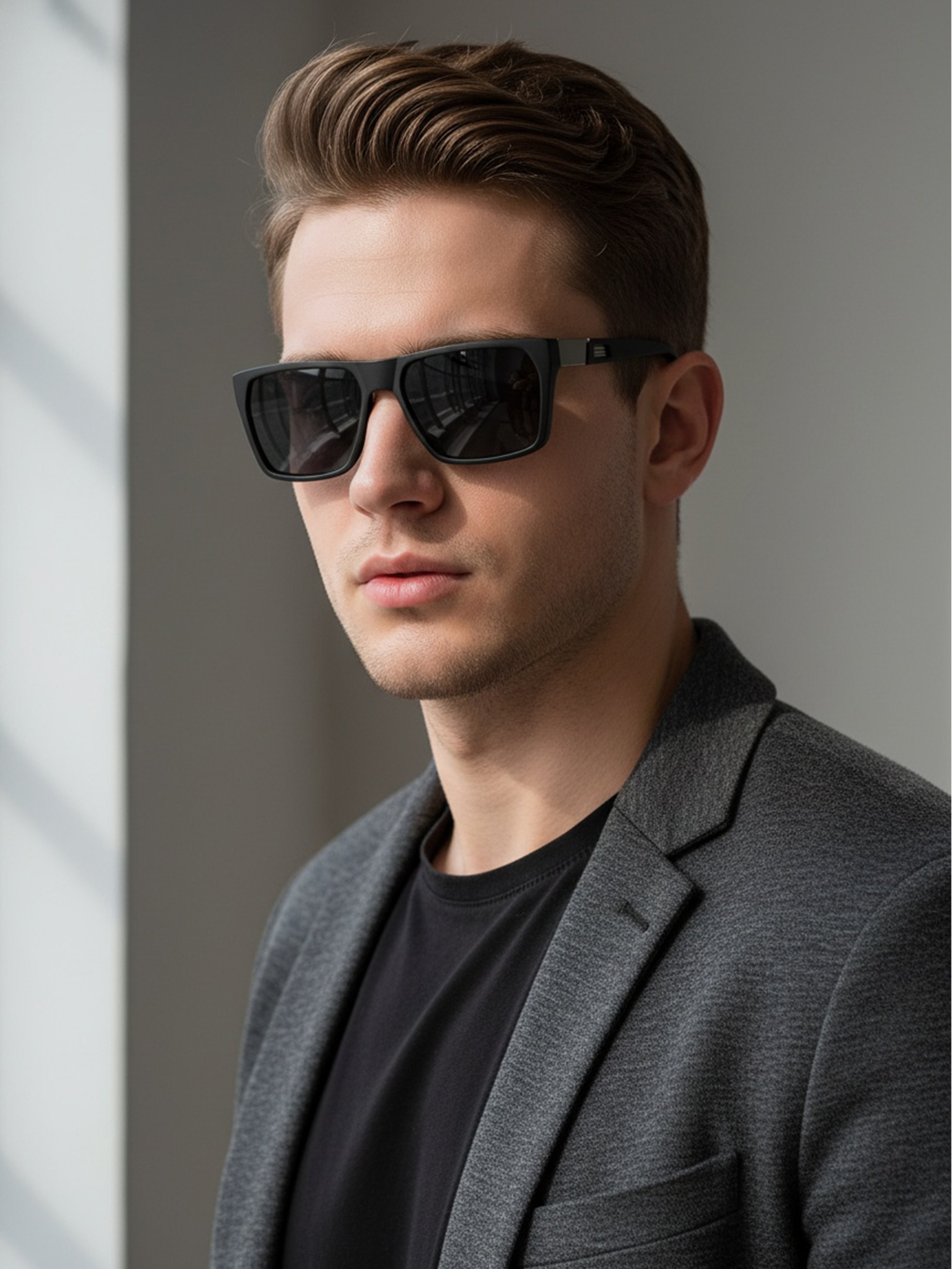 Black Square Frame Sunglasses
