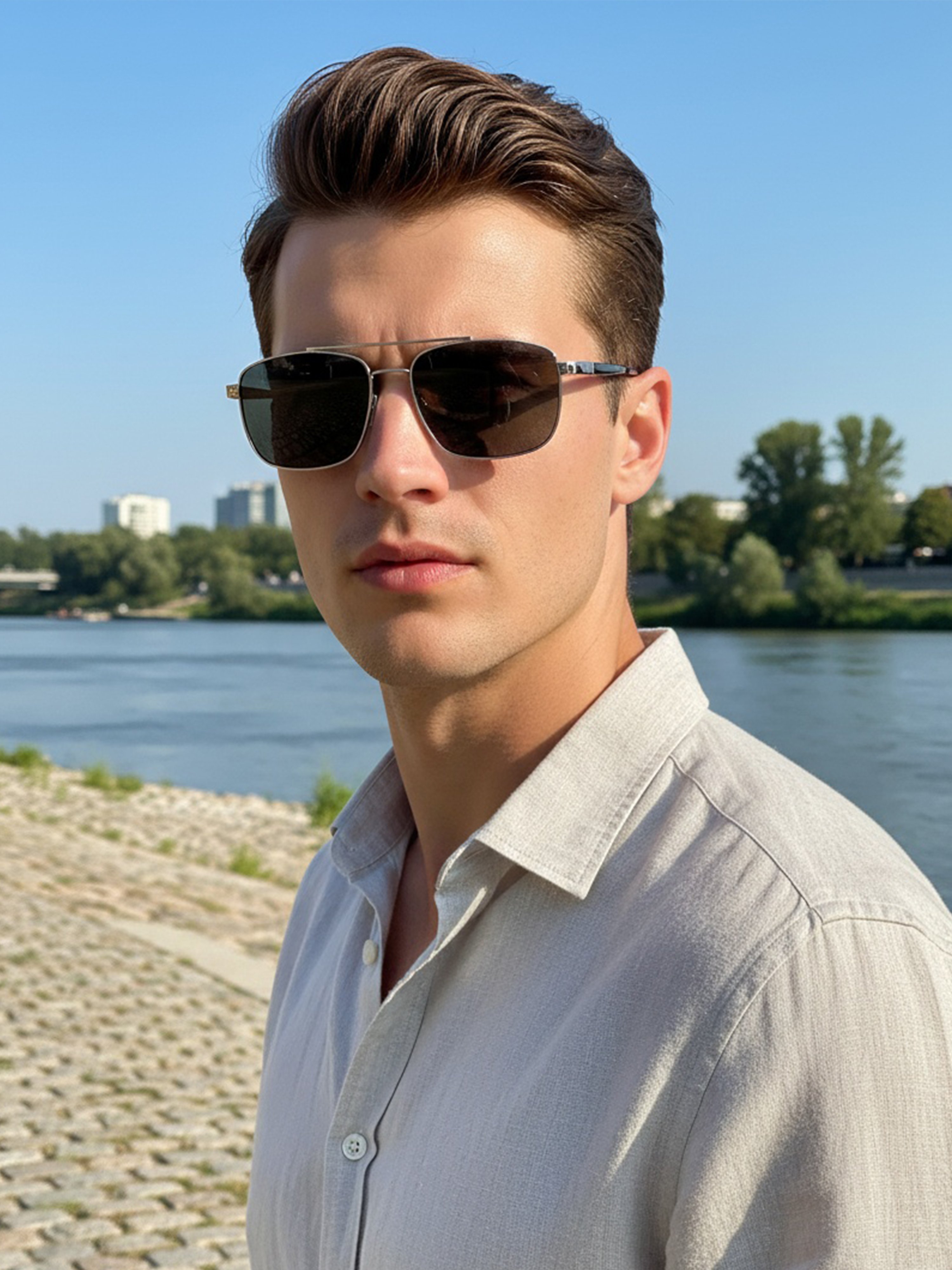 Solid Square Sunglasses