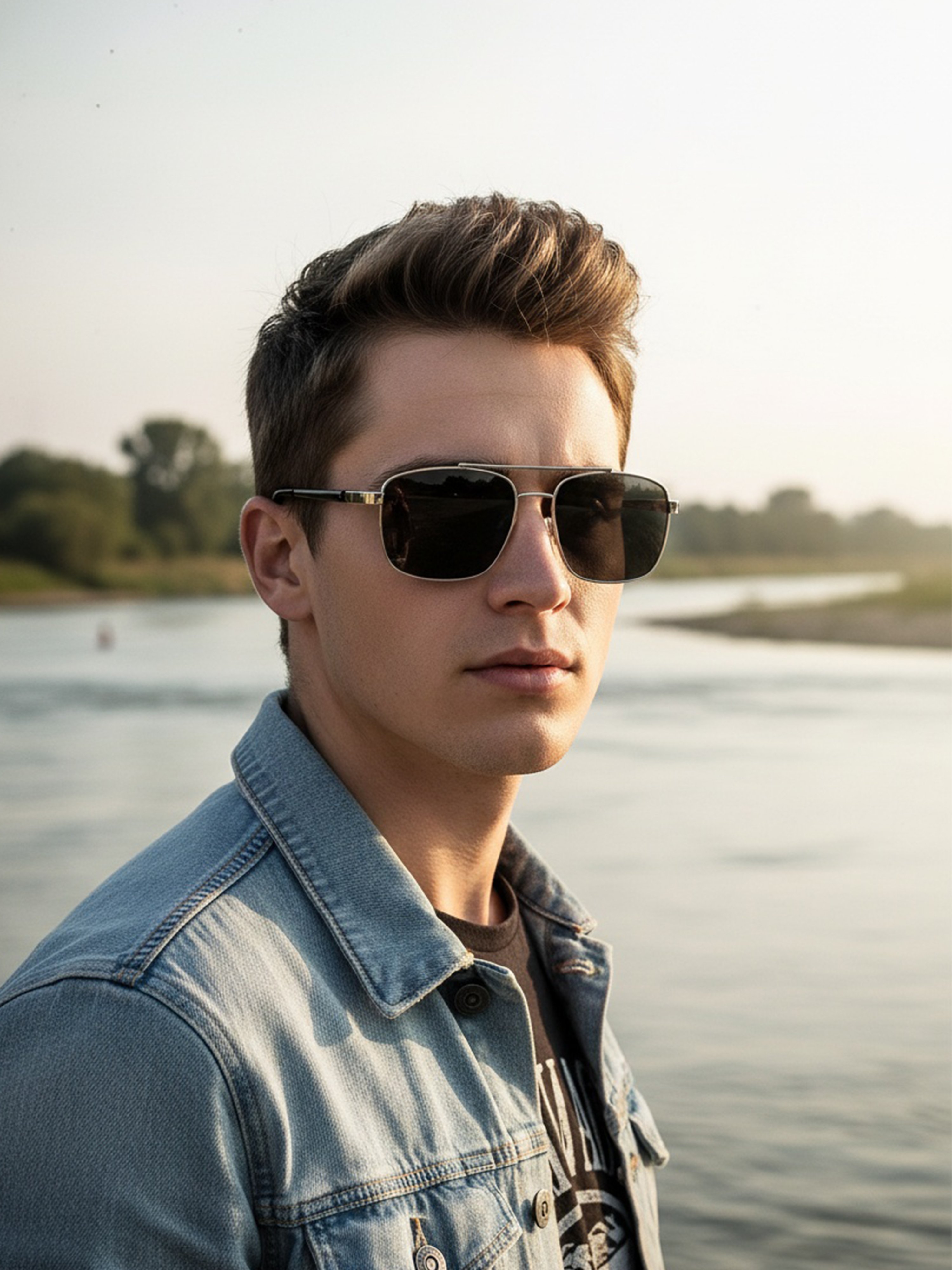 Solid Square Sunglasses