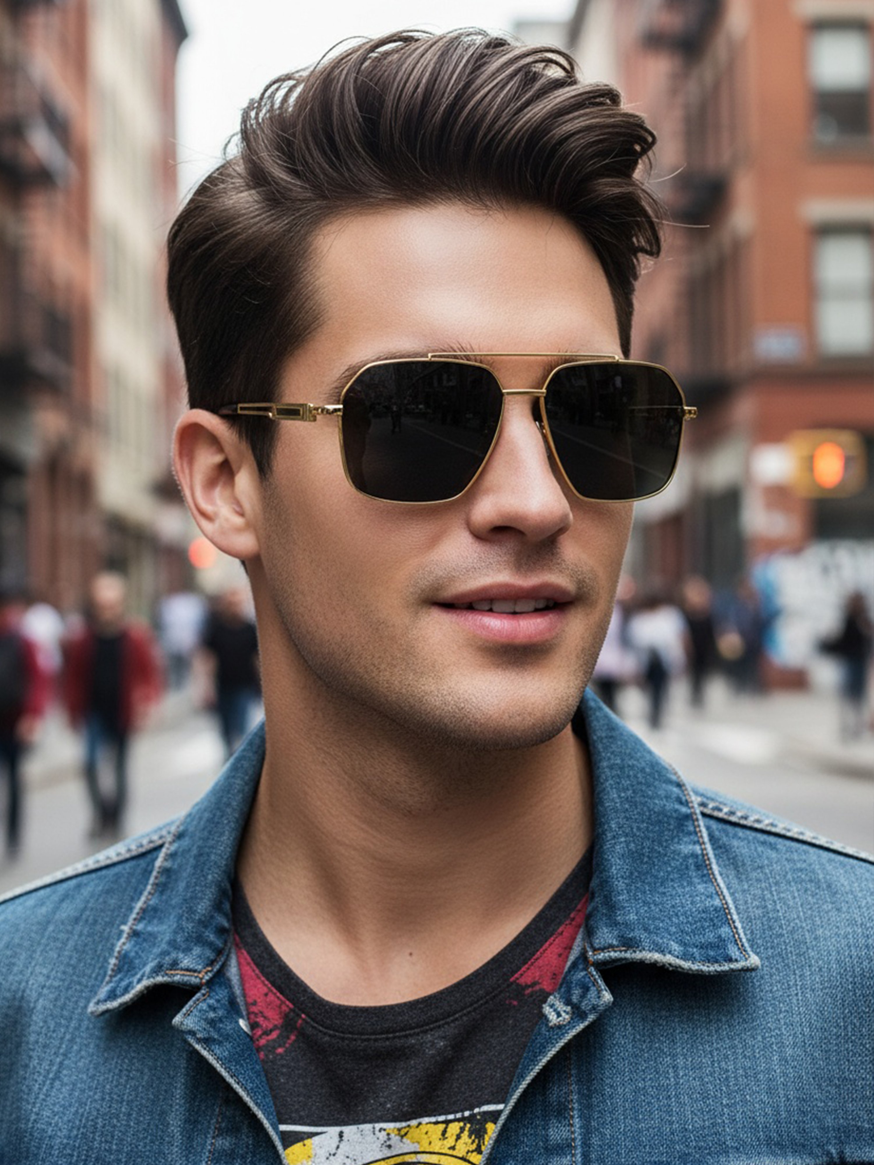Golden Aviator Sunglasses