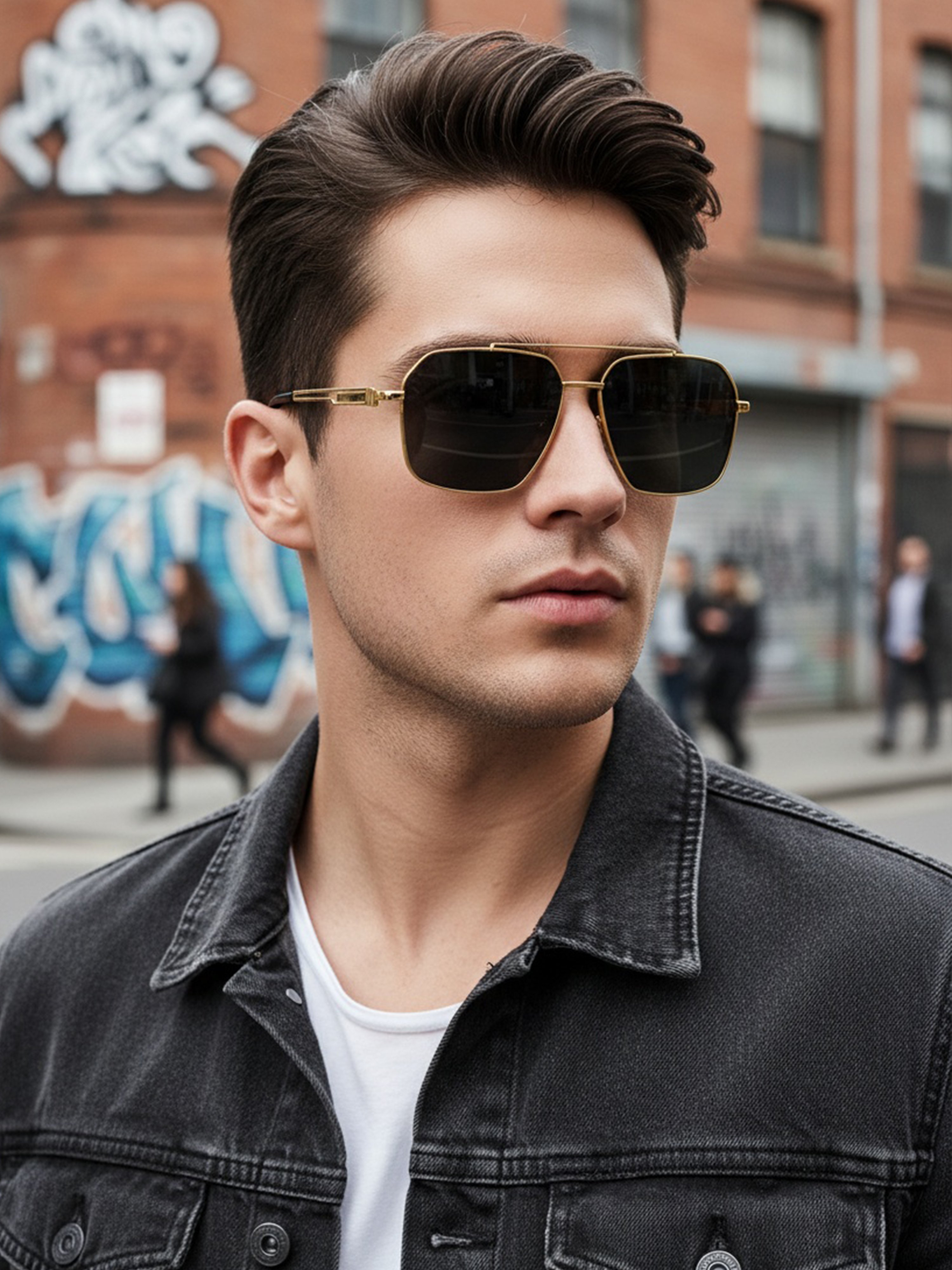Golden Aviator Sunglasses