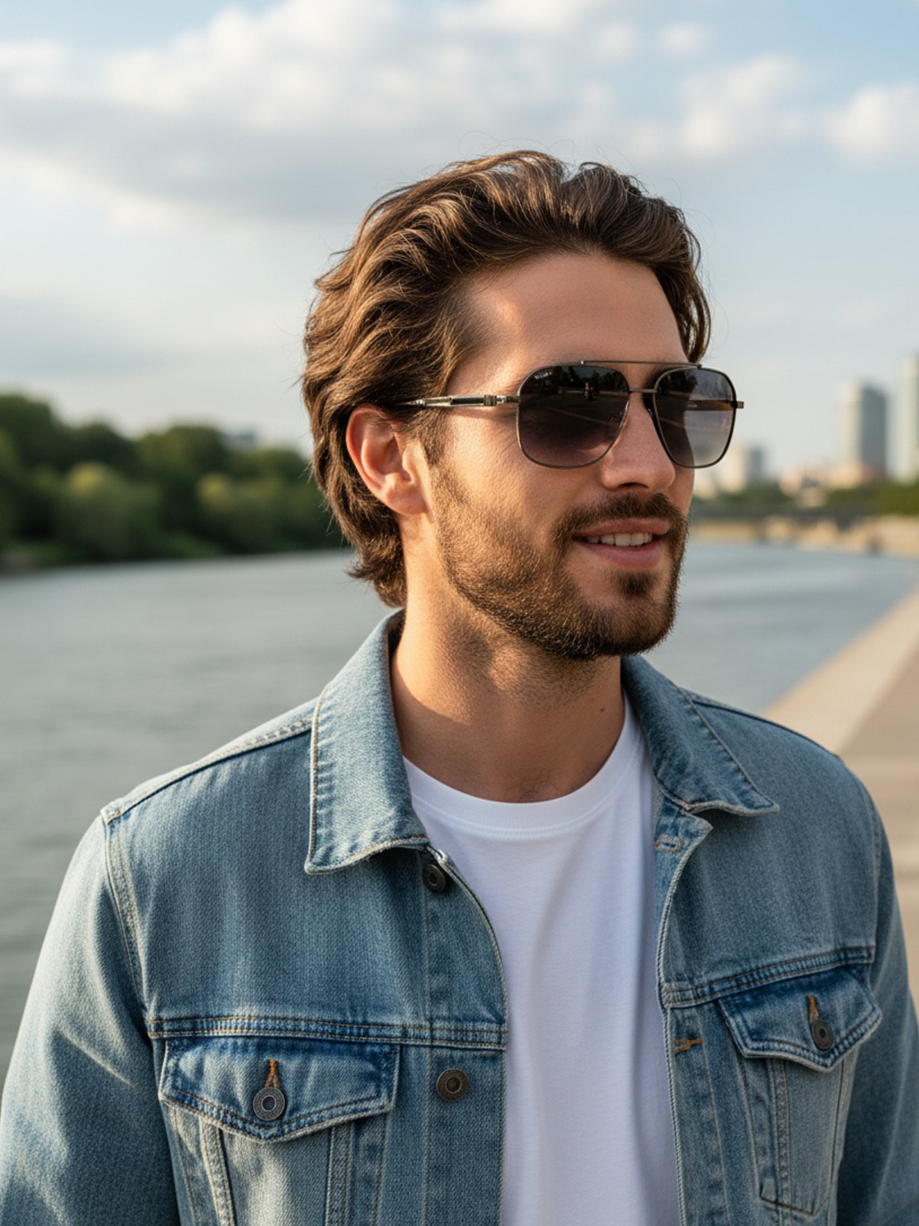 Silver Aviator Sunglasses