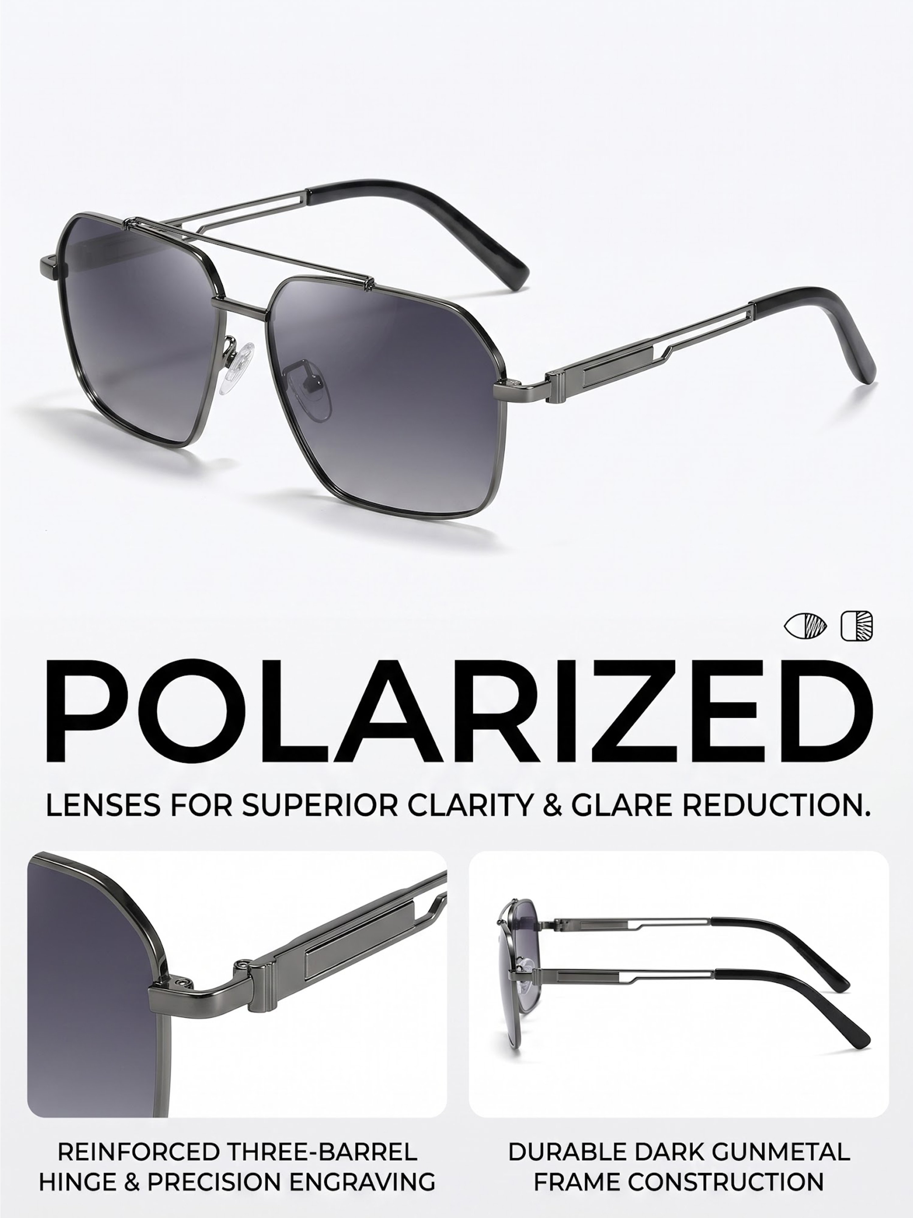 Silver Aviator Sunglasses