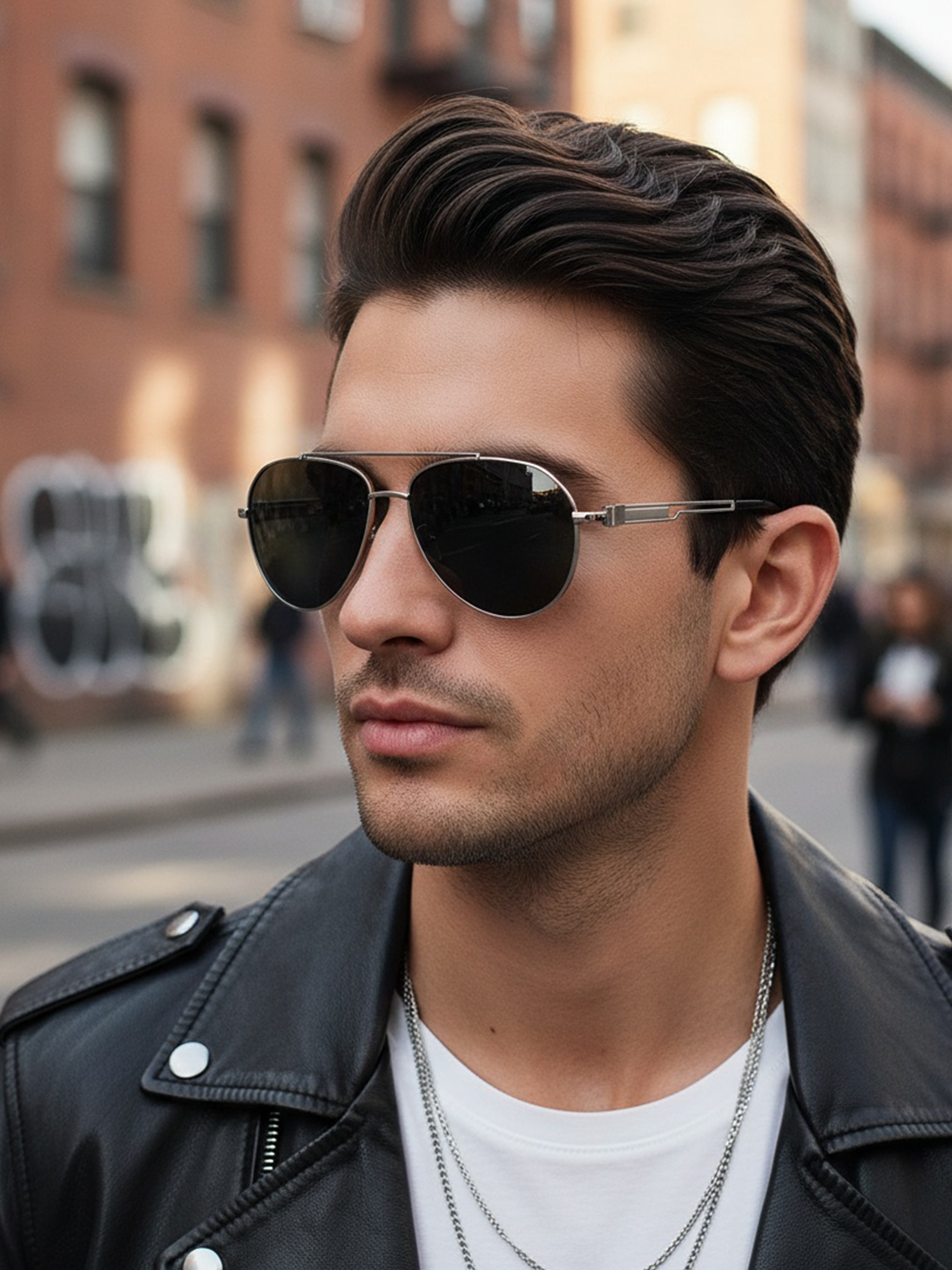 Silver Aviator Sunglasses
