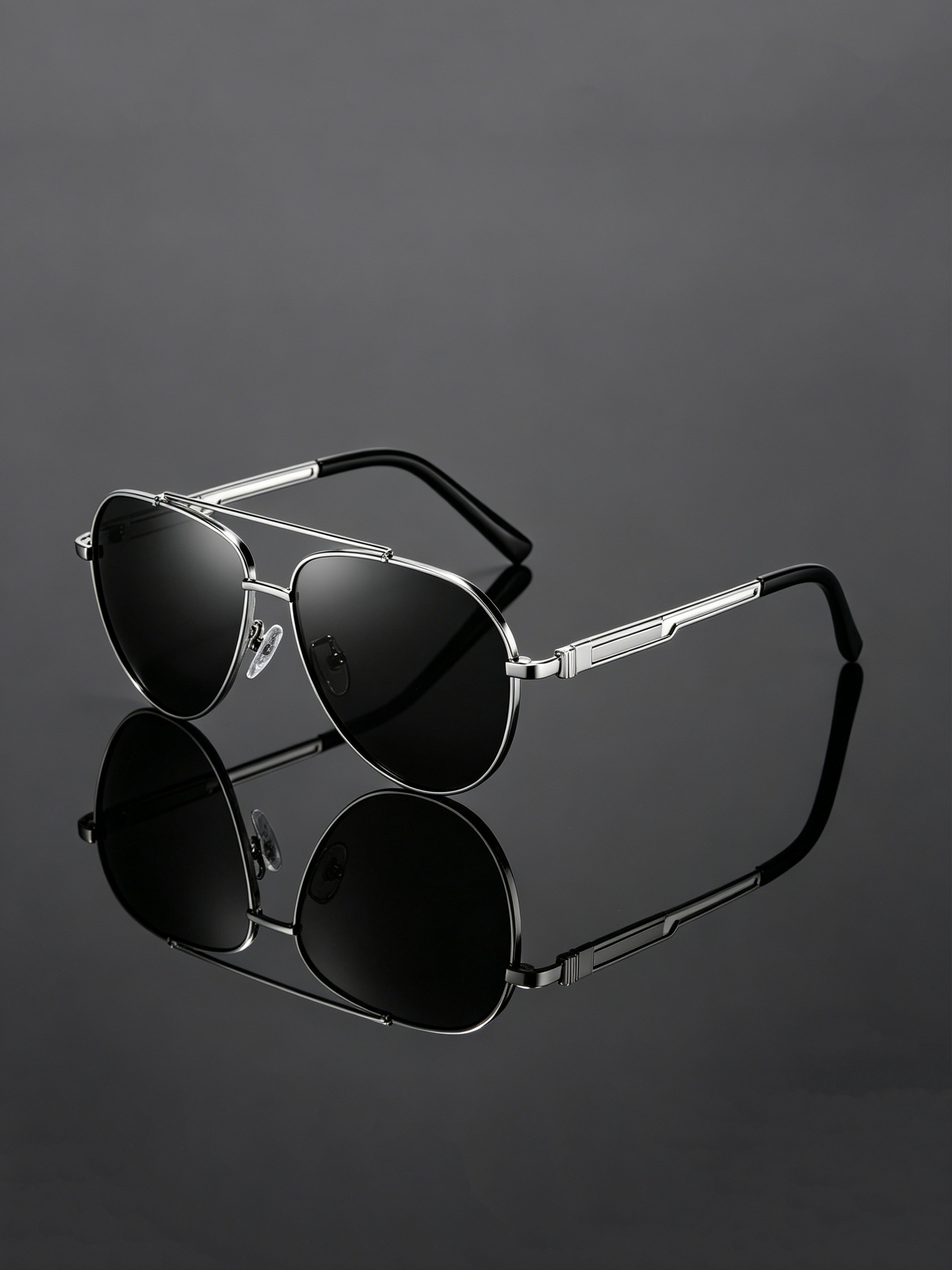Silver Aviator Sunglasses