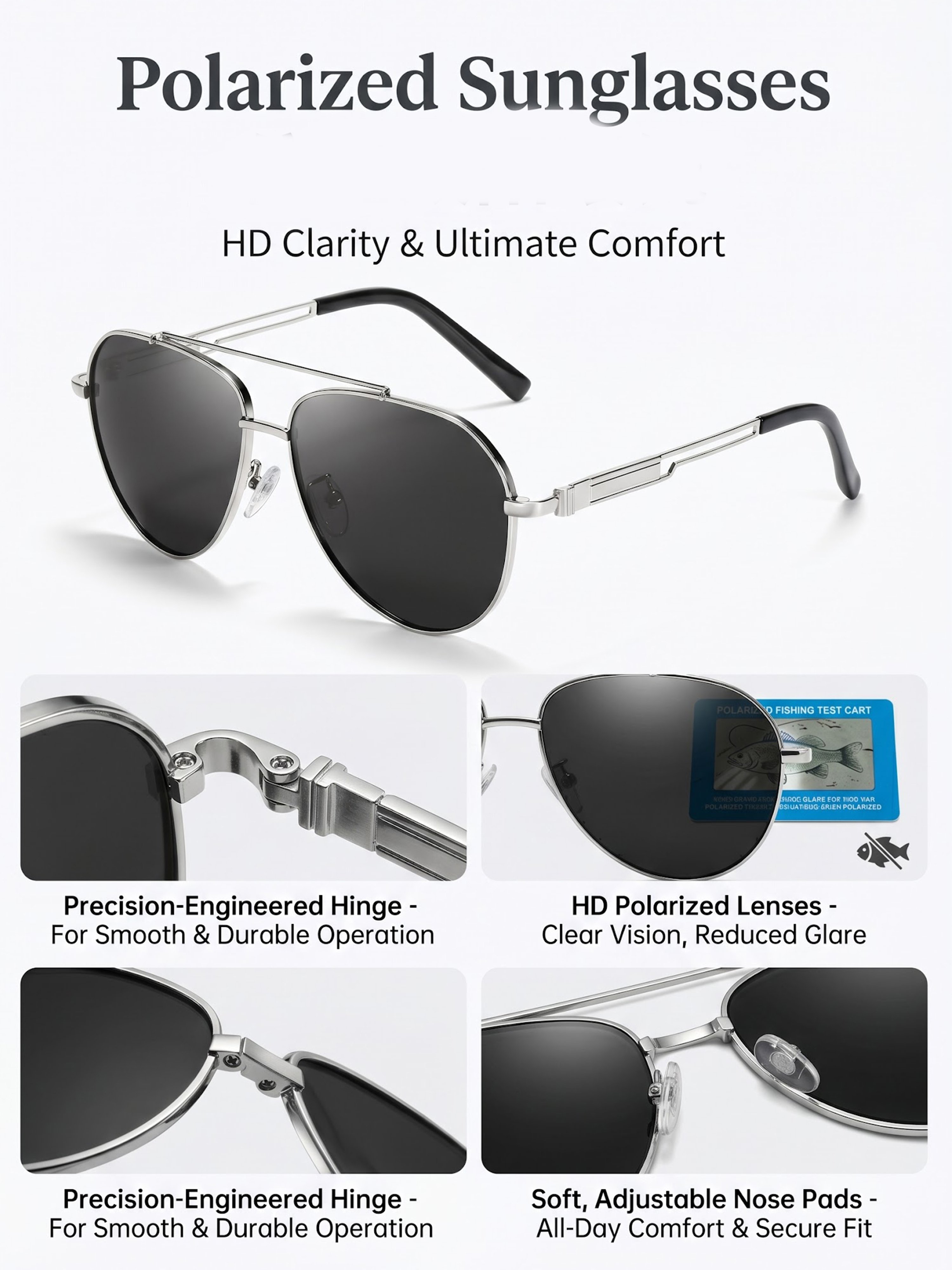 Silver Aviator Sunglasses
