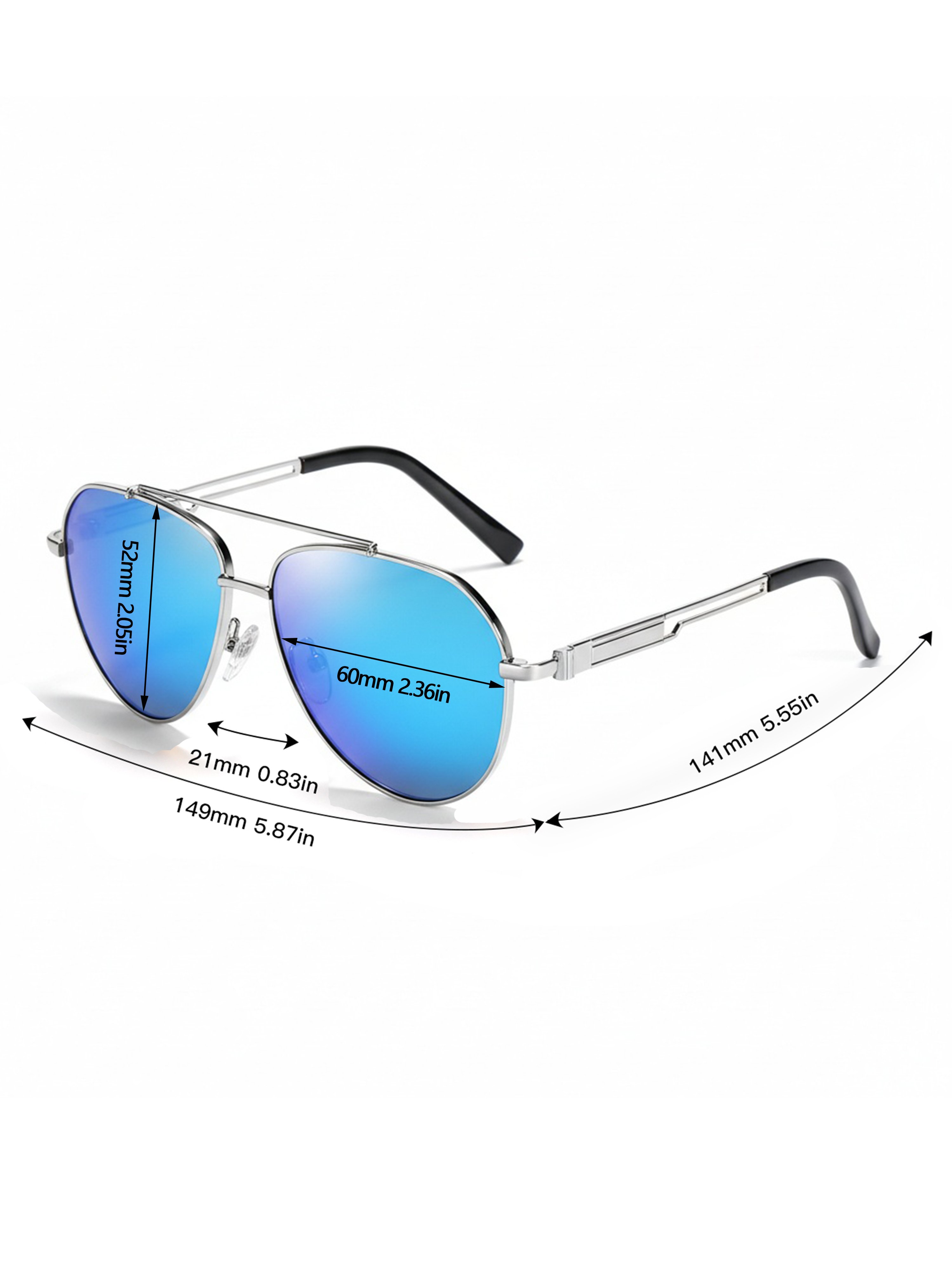Aviator Blue Mirror Sunglasses