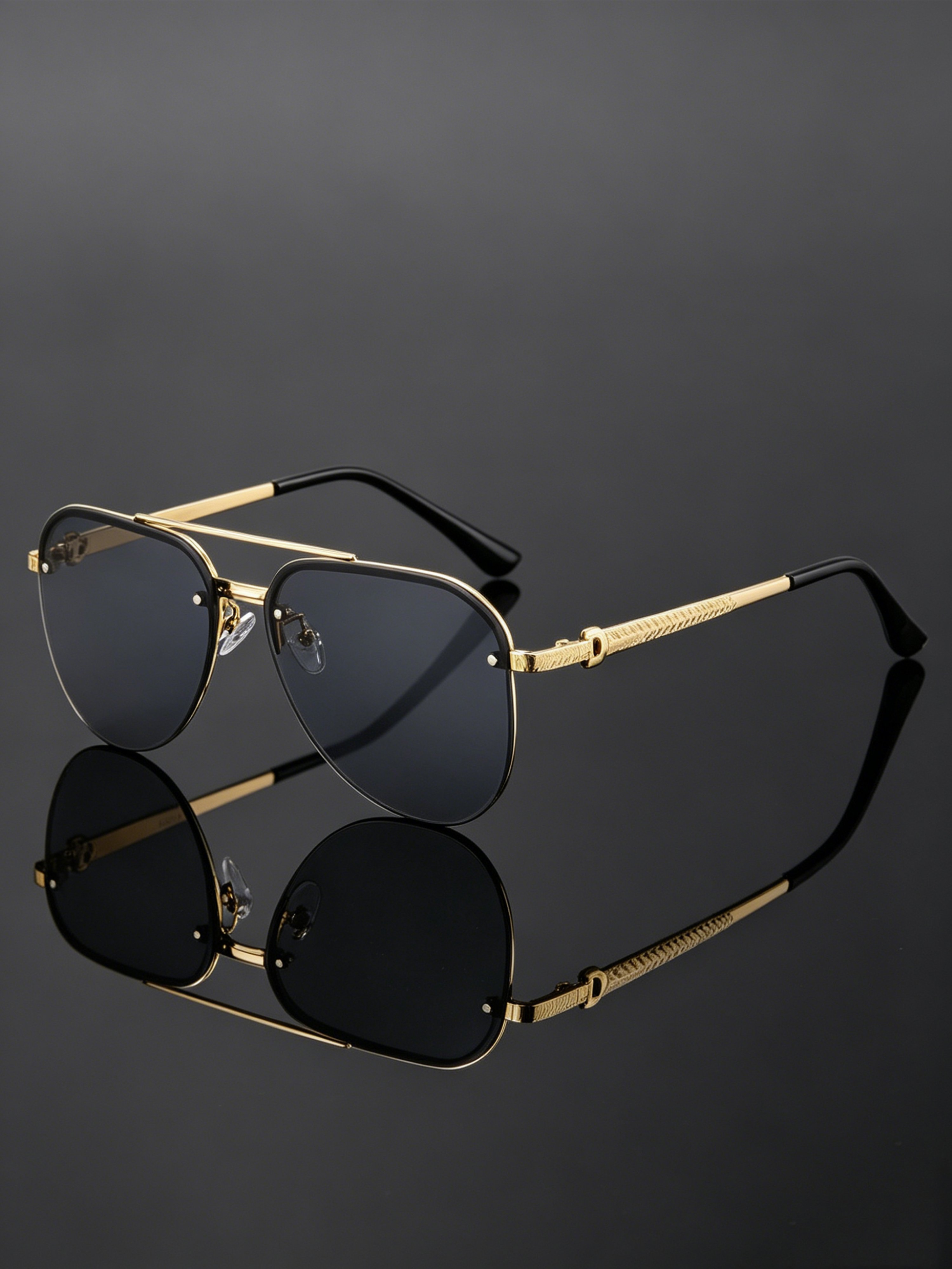 Gold Aviator Sunglasses