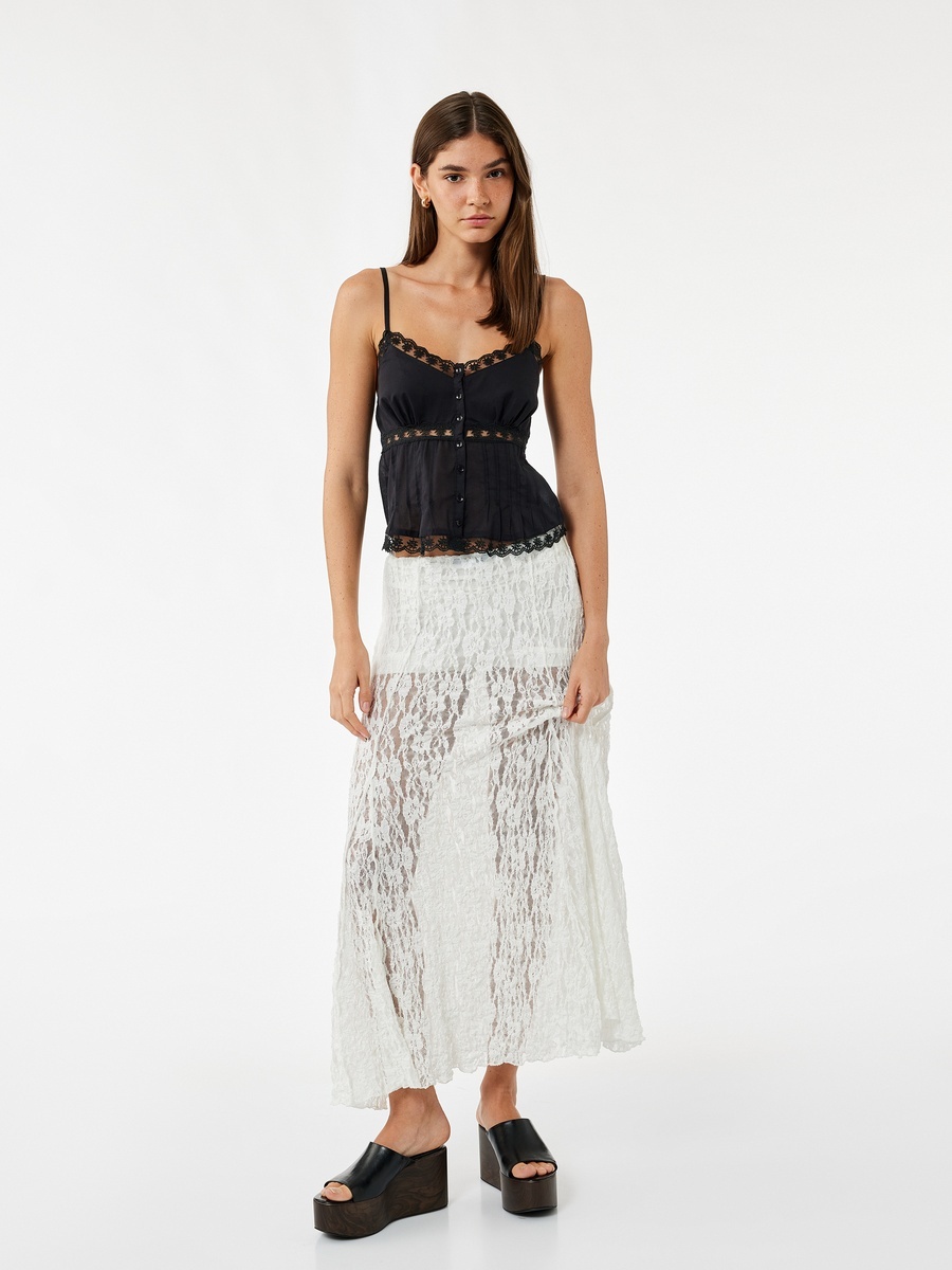 Lace Trim Strappy Top