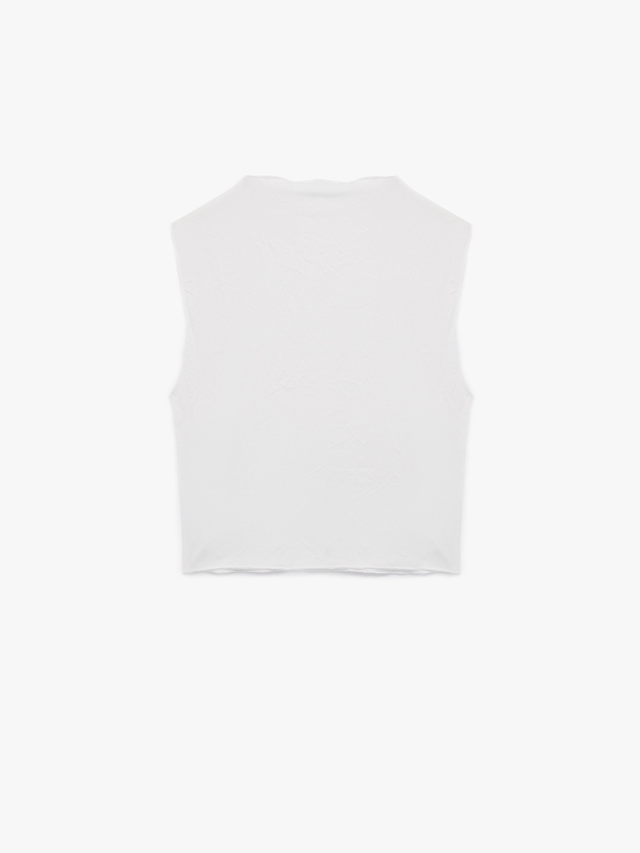 High Neck Crop Tank Top