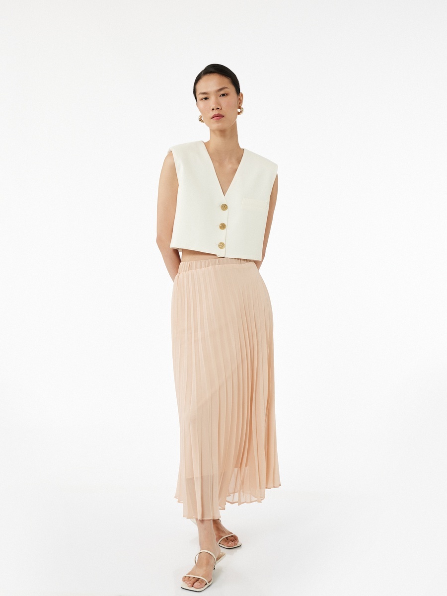 Pleated Midi Skirt