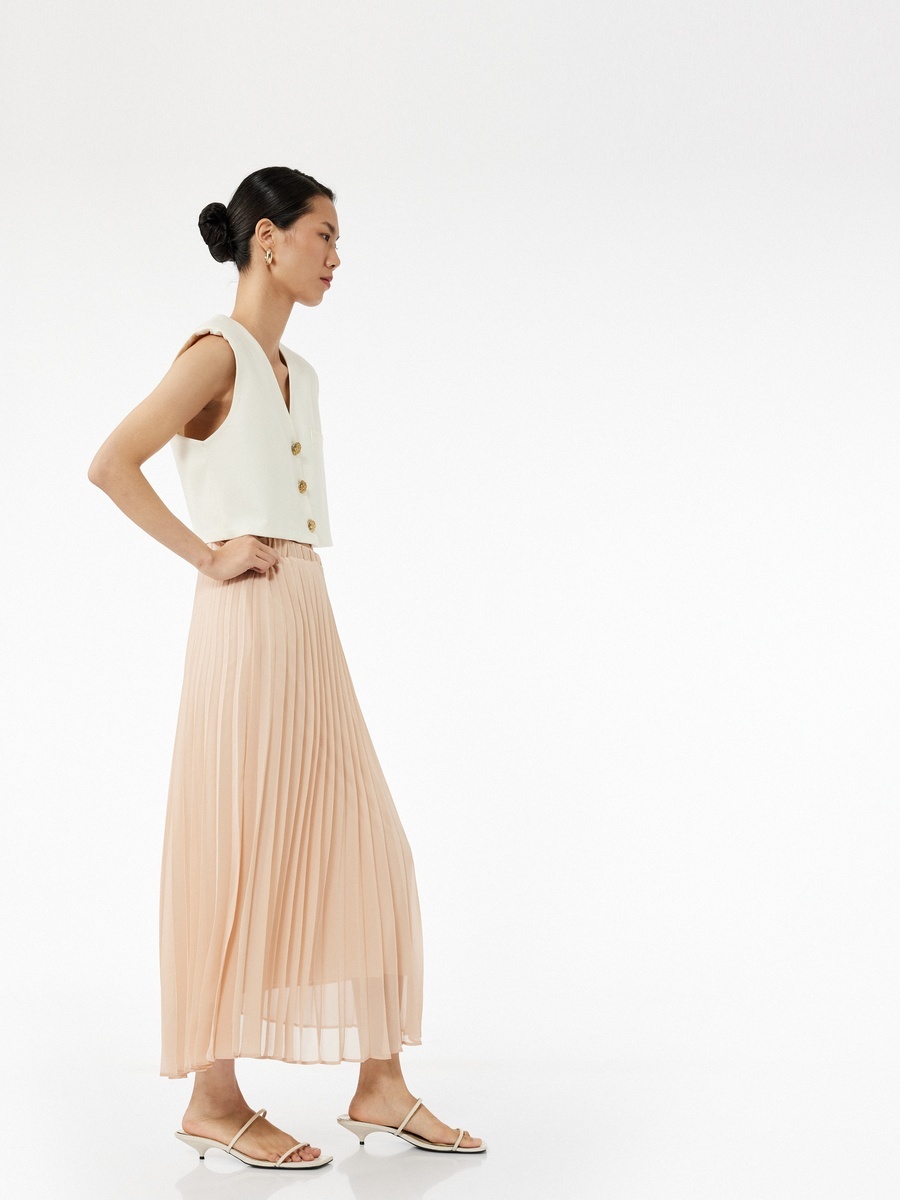 Pleated Midi Skirt
