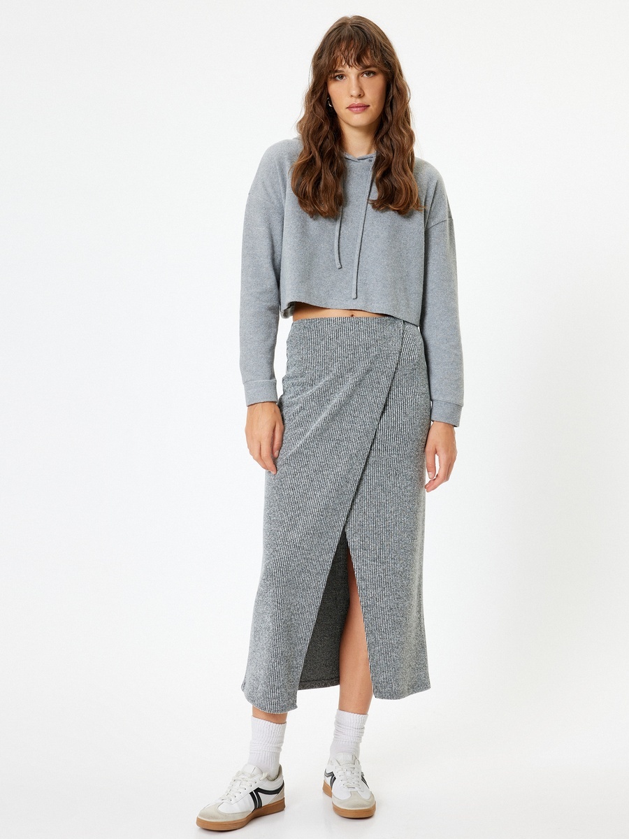 Knit Midi Envelop Skirt