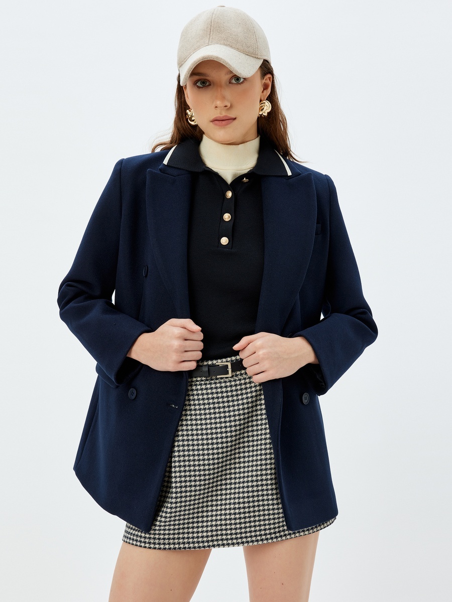 Houndstooth Print Mini Skirt