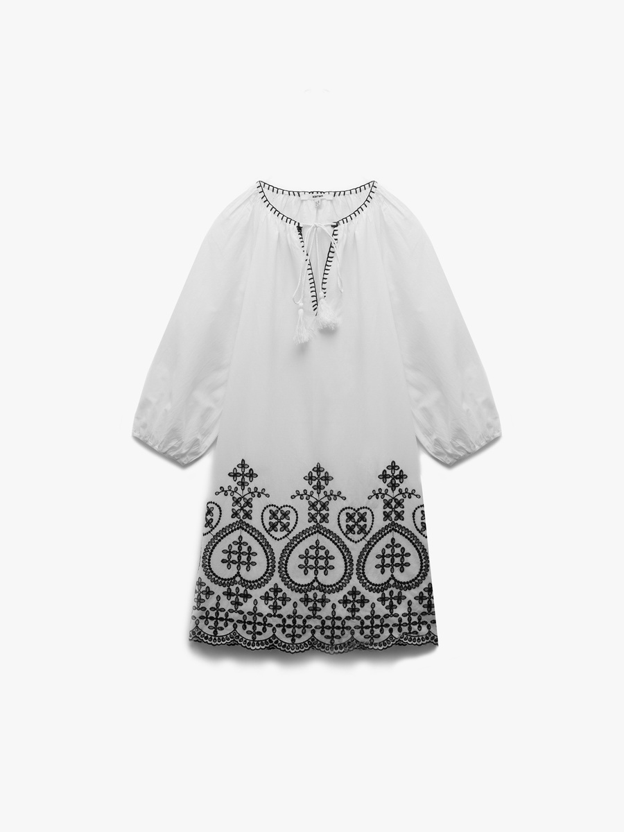 Embroidered Mini Dress