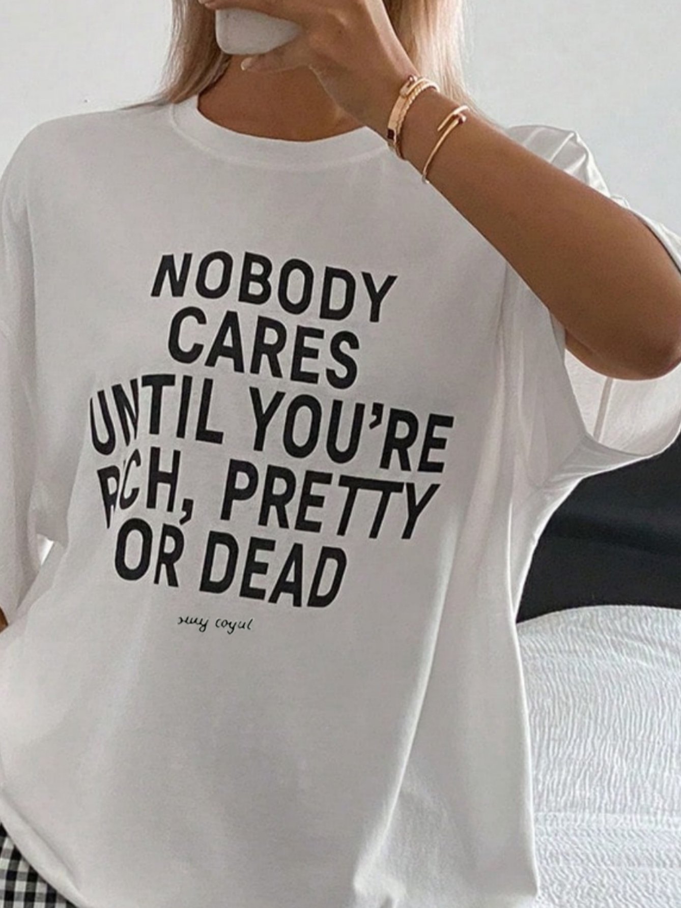Relaxed Fit Graphic T-Shirt and Checked Pyjama Set