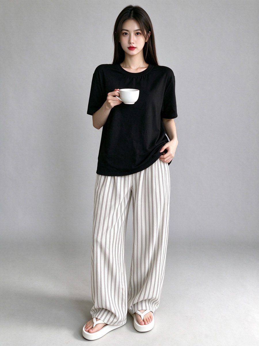 Relaxed Fit Striped Pyjama Set