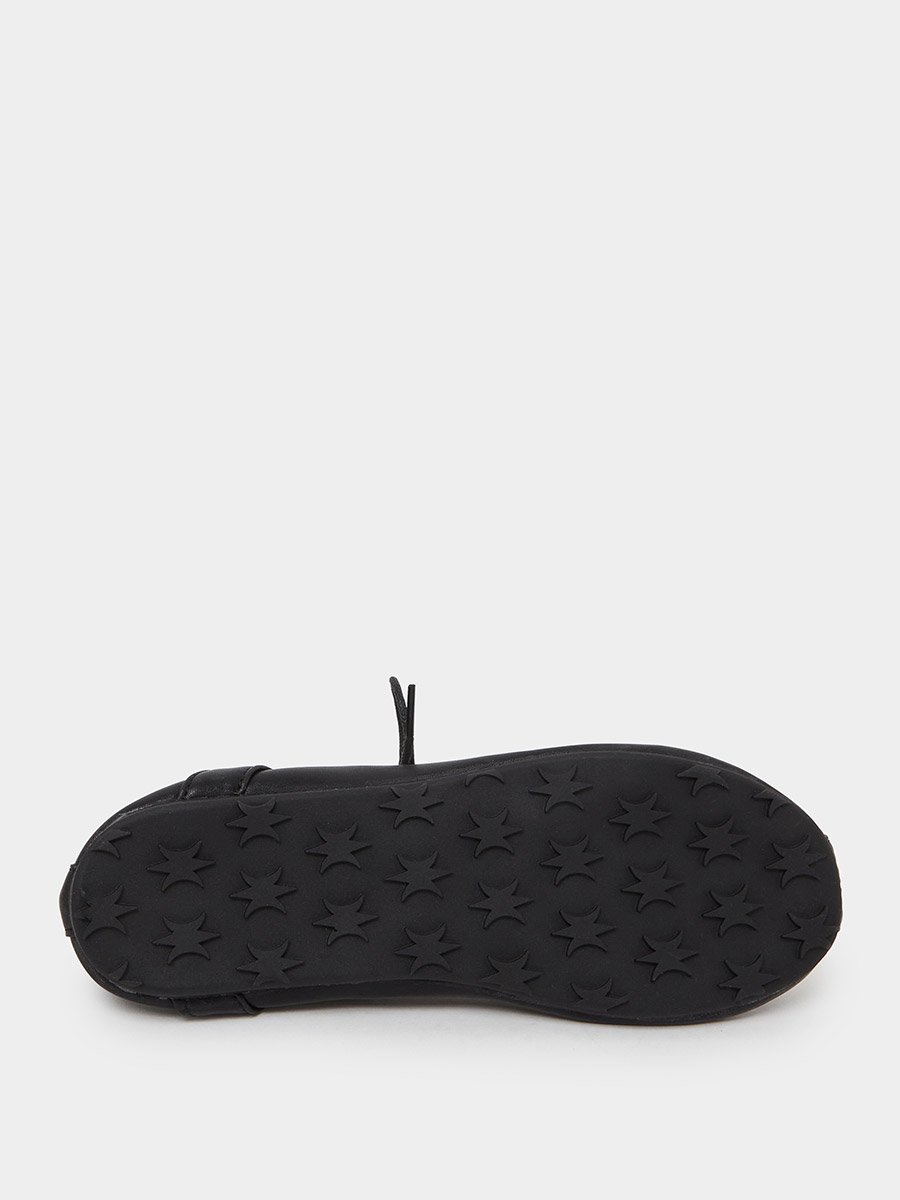 Black Plain Lace-Up Shoes