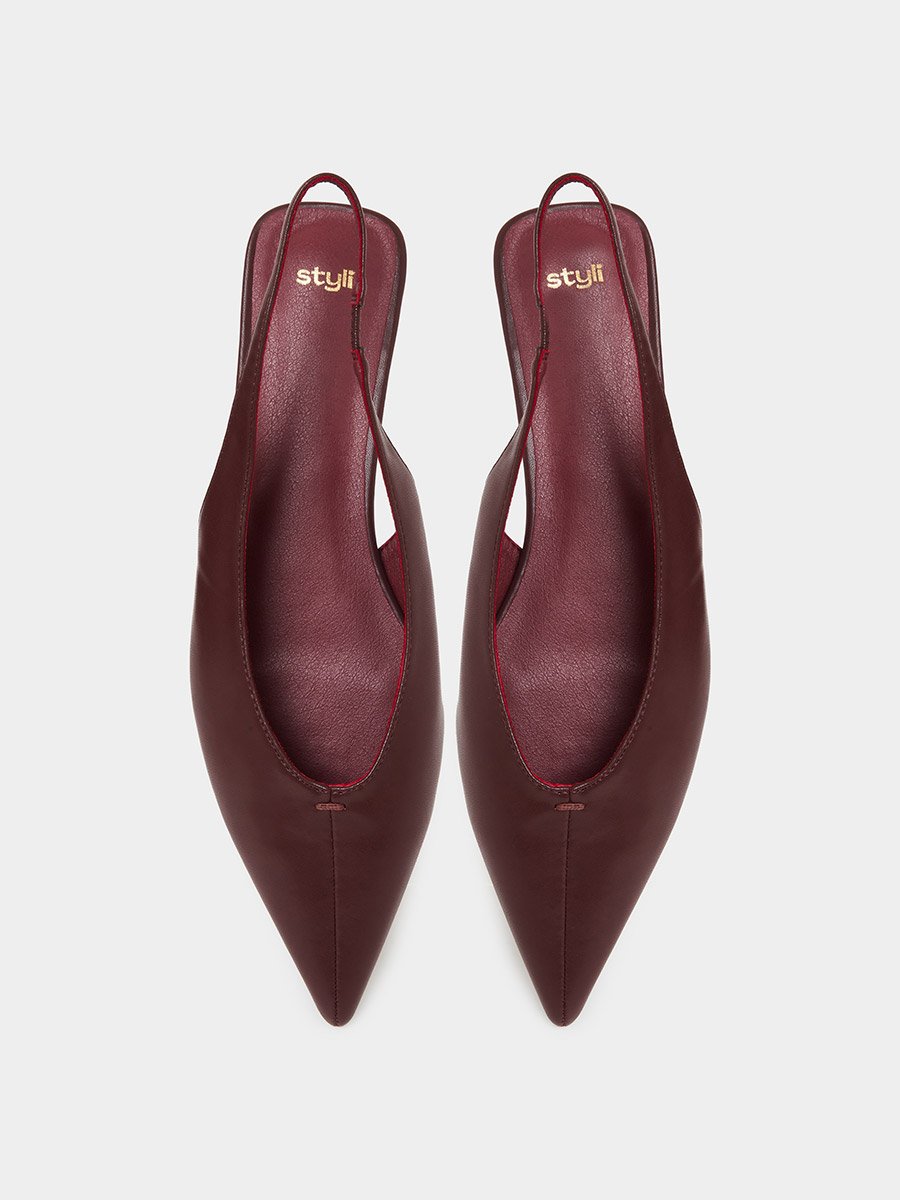 Burgundy Slingback Shoes