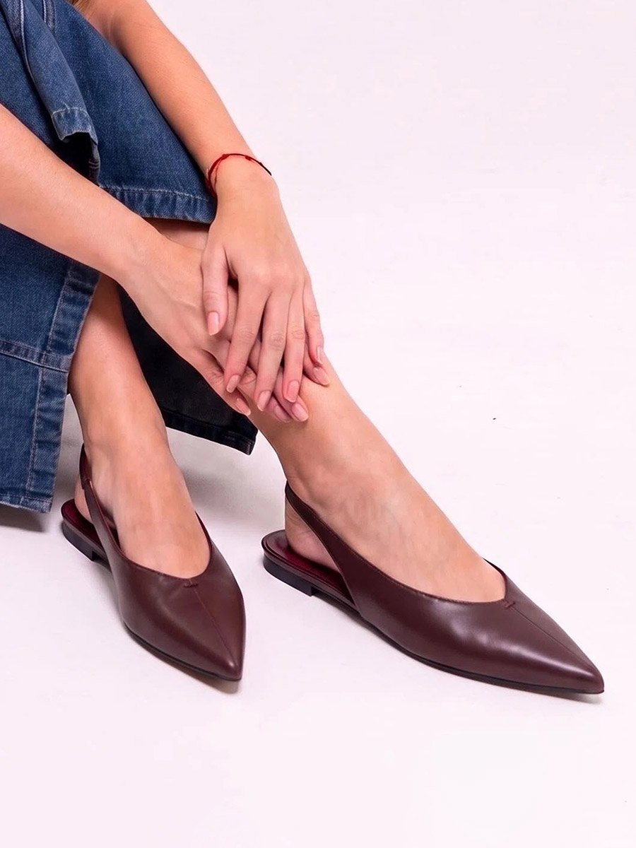 Burgundy Slingback Shoes