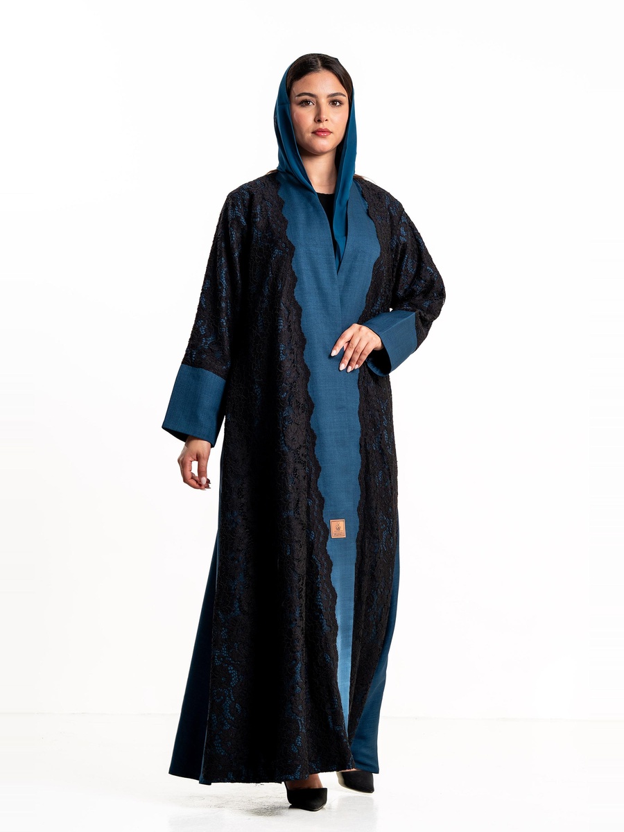 Haya Abaya with Lace Overlay