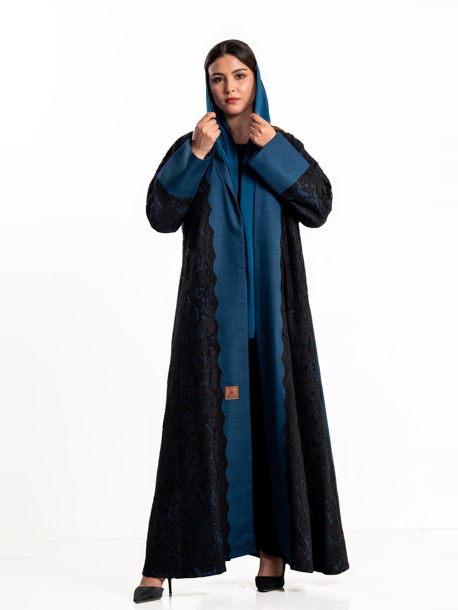 Haya Abaya with Lace Overlay