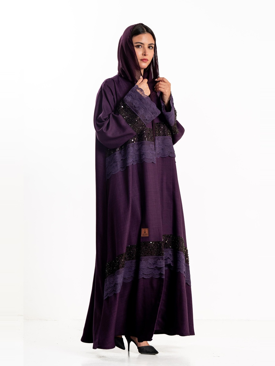 Hadeel Abaya with Lace Embellishment