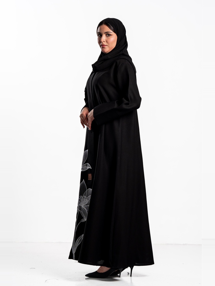 Ashwaq Abaya with Floral Embroidery