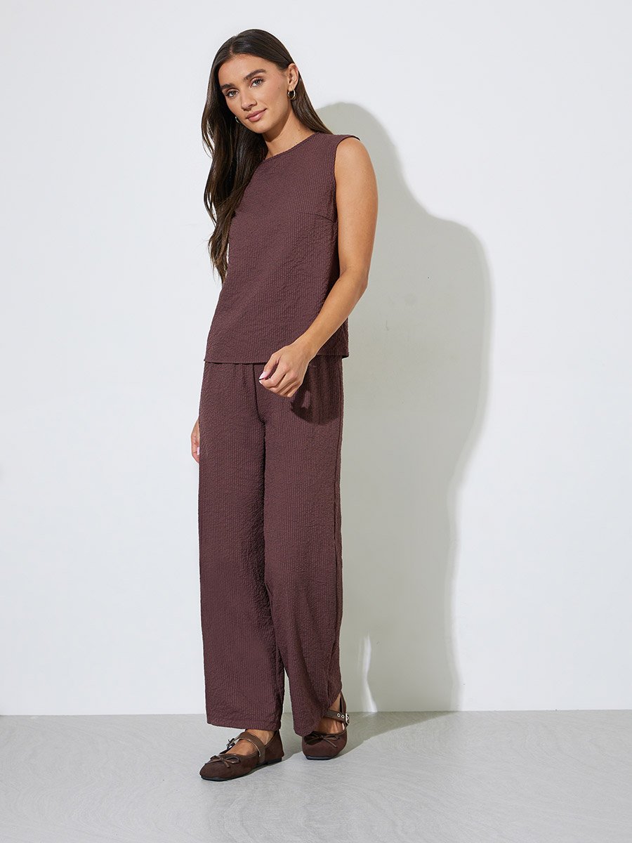 Pack of 3 - Burgundy Kimono, Top and Trousers Co-ord Set