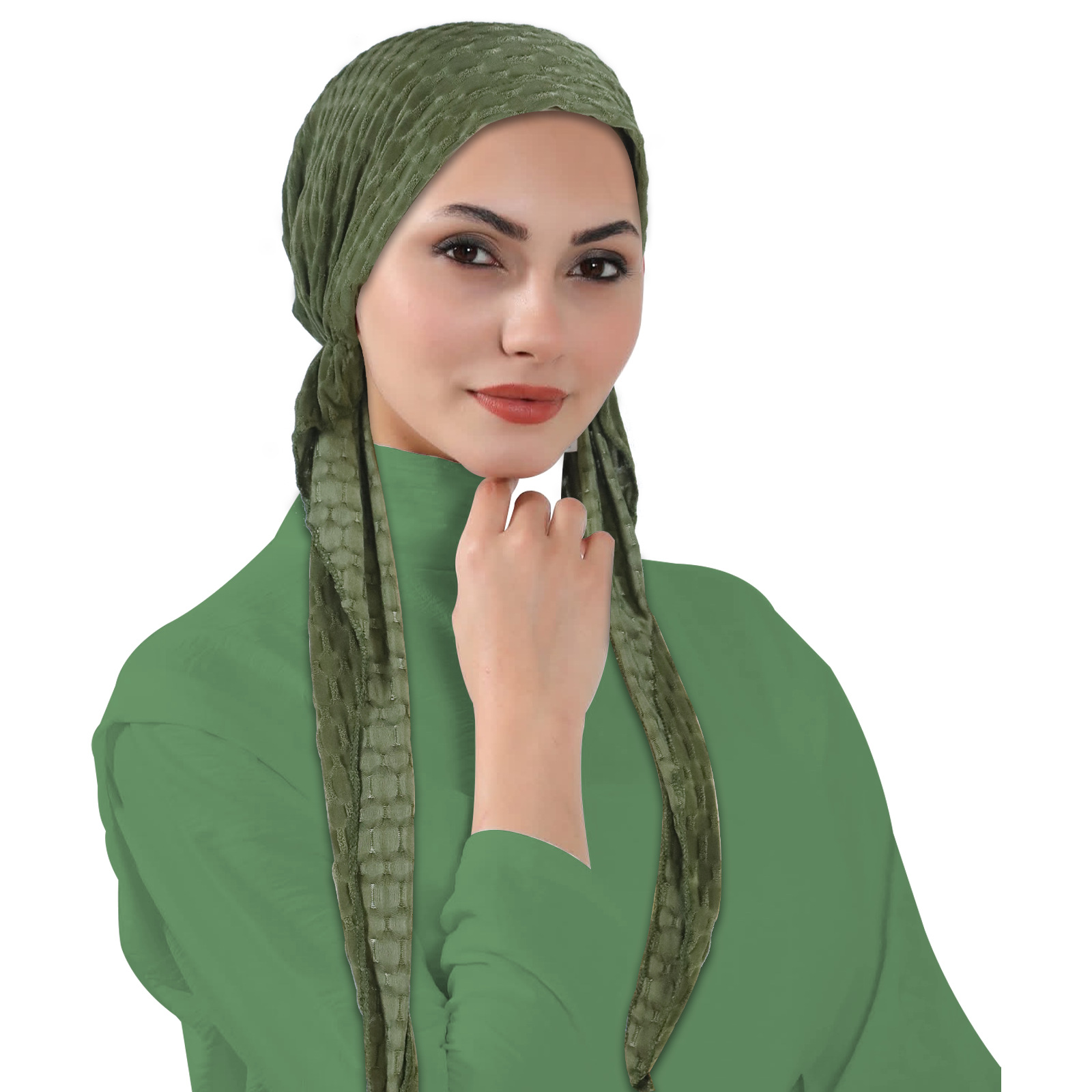 حجاب سادة أخضر