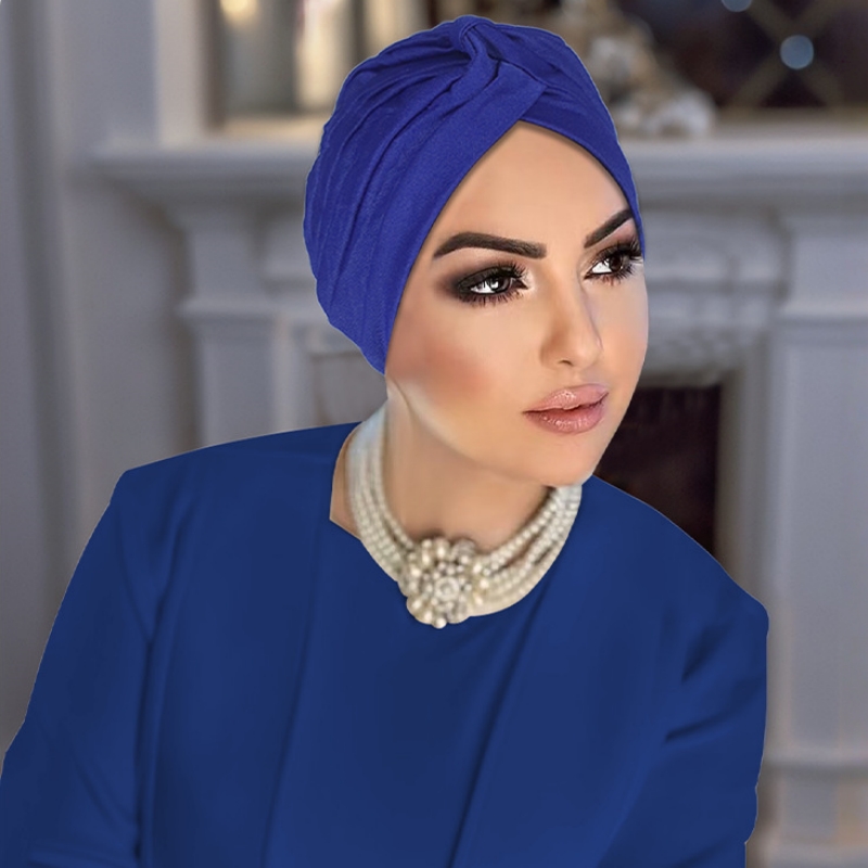 Dark Blue Turban Headwrap
