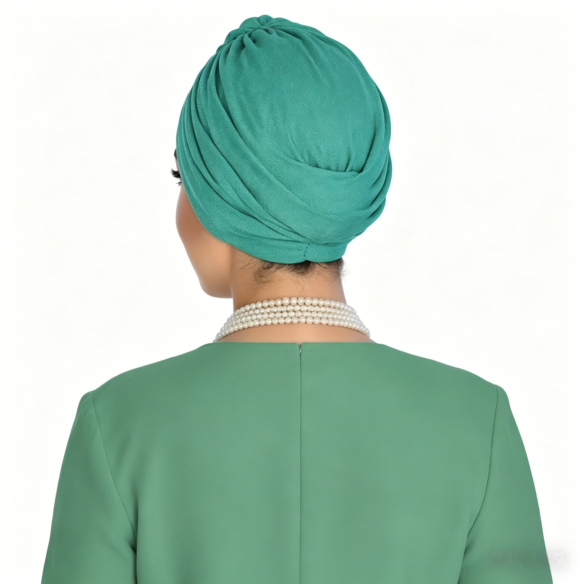 Green Plain Turban Hijab 