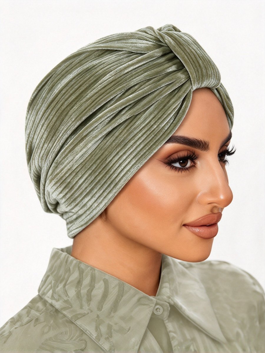 غطاء رأس توربان بلون أخضر