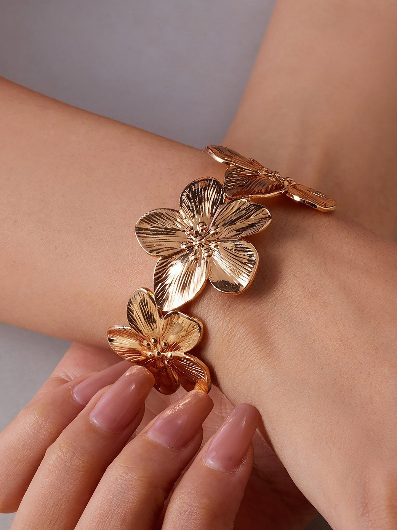 Flower Cuff Bracelet
