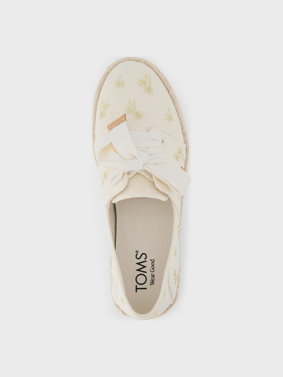 Embroidered Espadrille Canvas Shoes