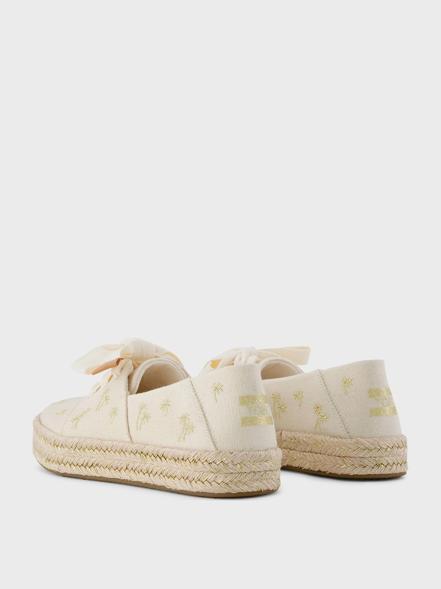 Embroidered Espadrille Canvas Shoes