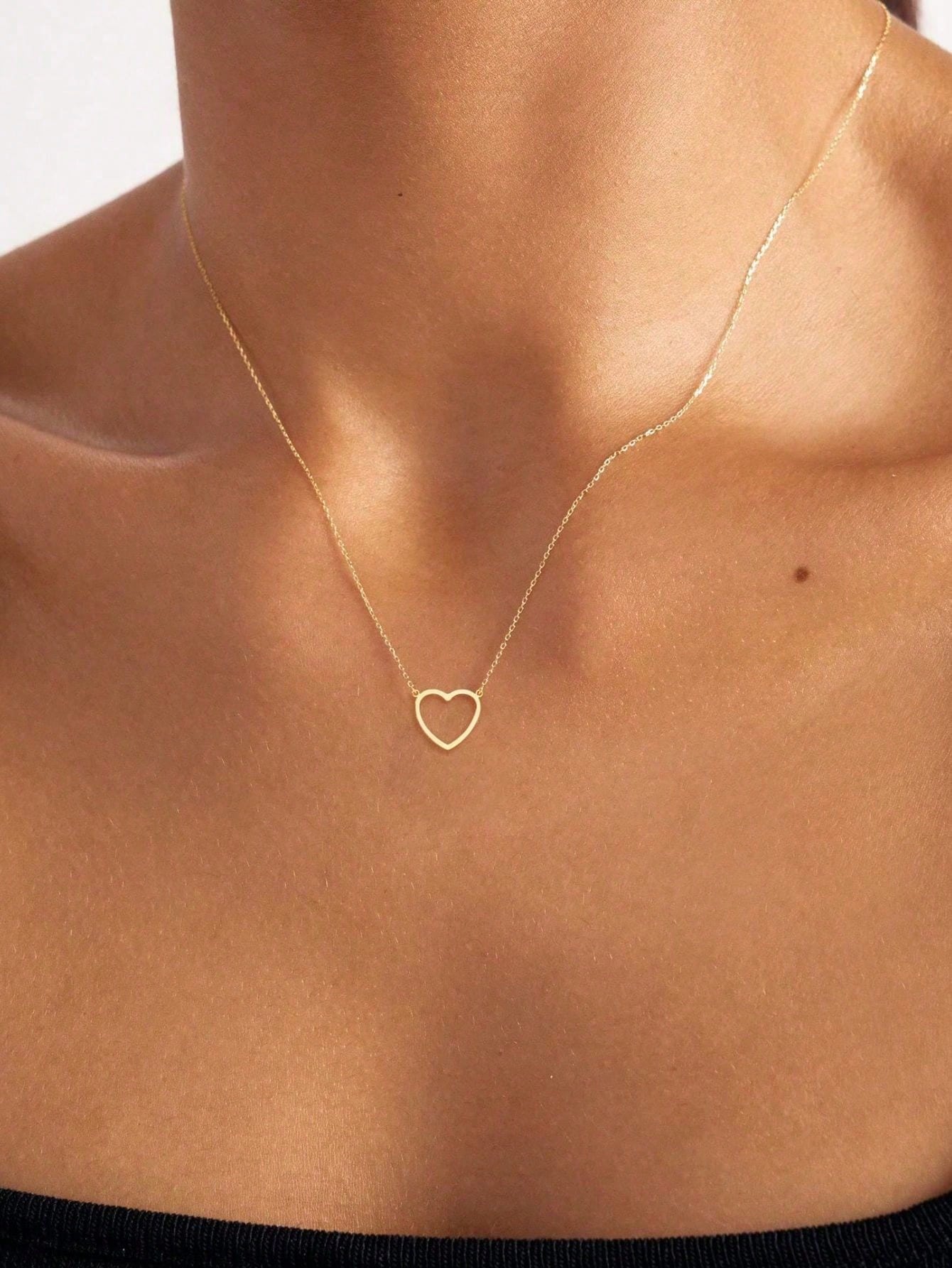 Stainless Steel Mini Heart Pendant Necklace