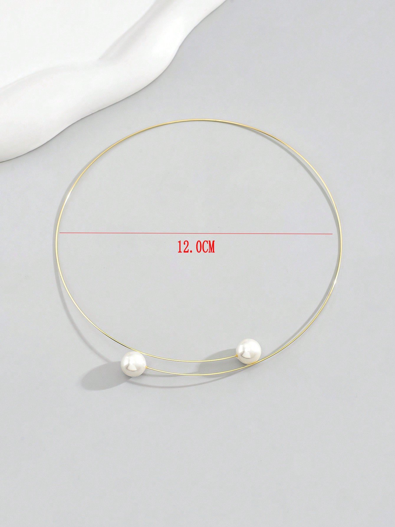 Faux Pearl Choker Necklace