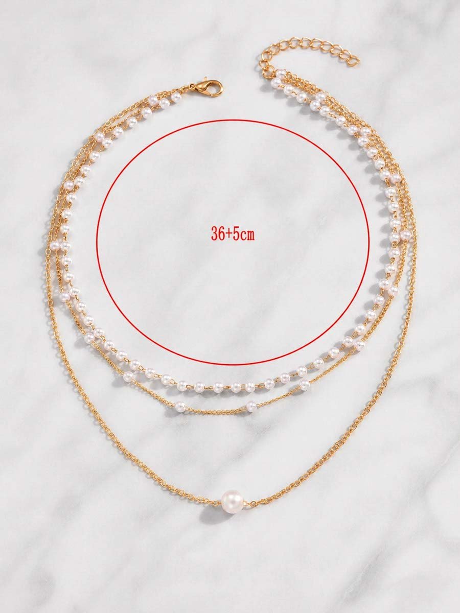 Multi-Layered Pearl Chain Set for Casual Wear