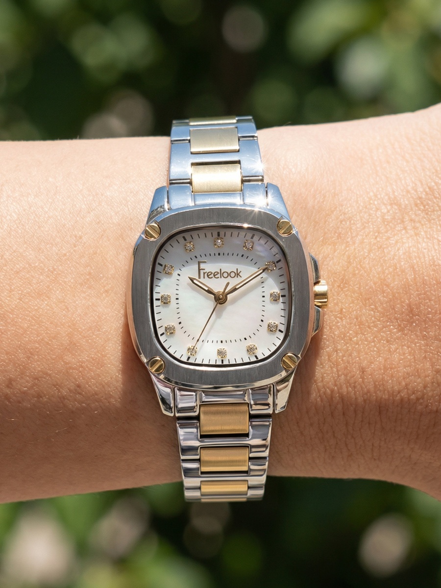 Jolie Two-Tone Stainless Steel Watch for Women FL.1.10531-4