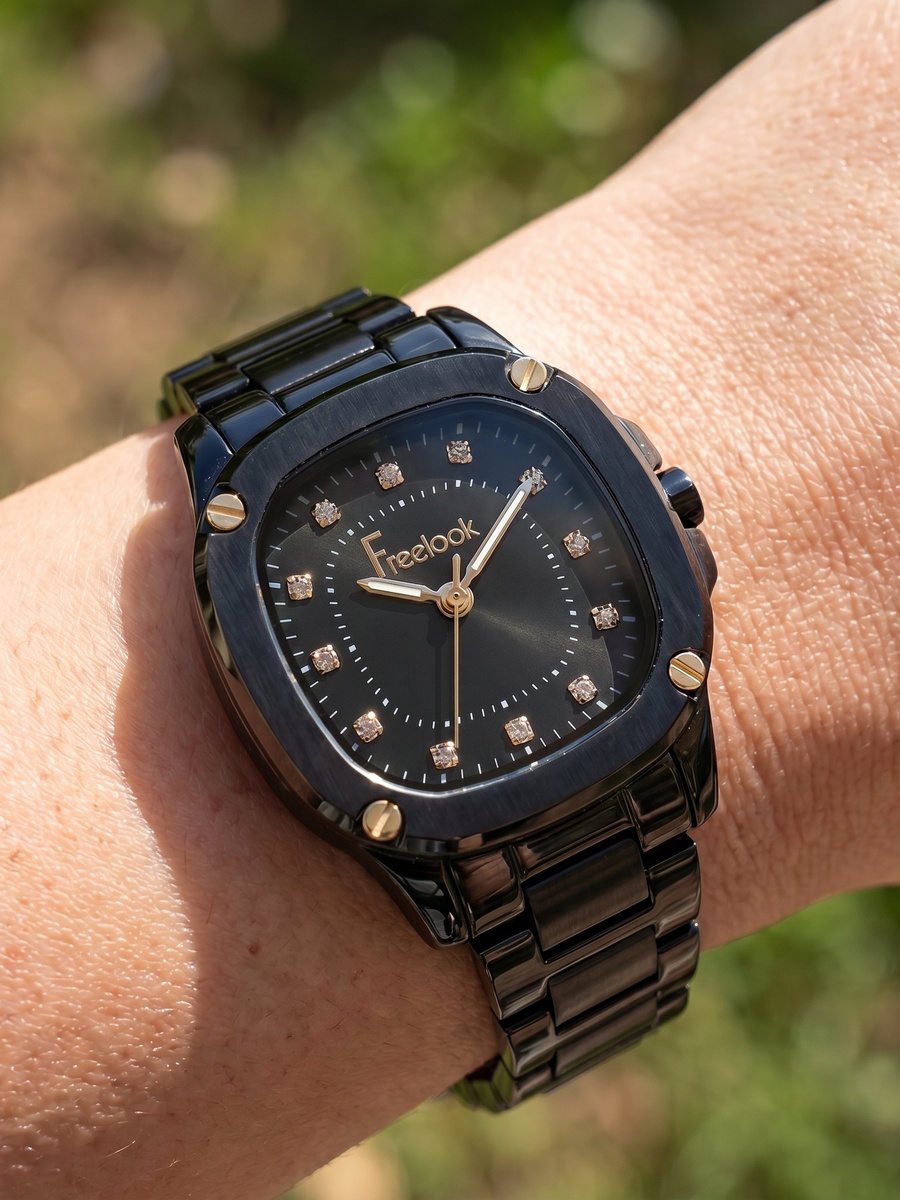 Jolie Black Stainless Steel Watch for Women FL.1.10531-6