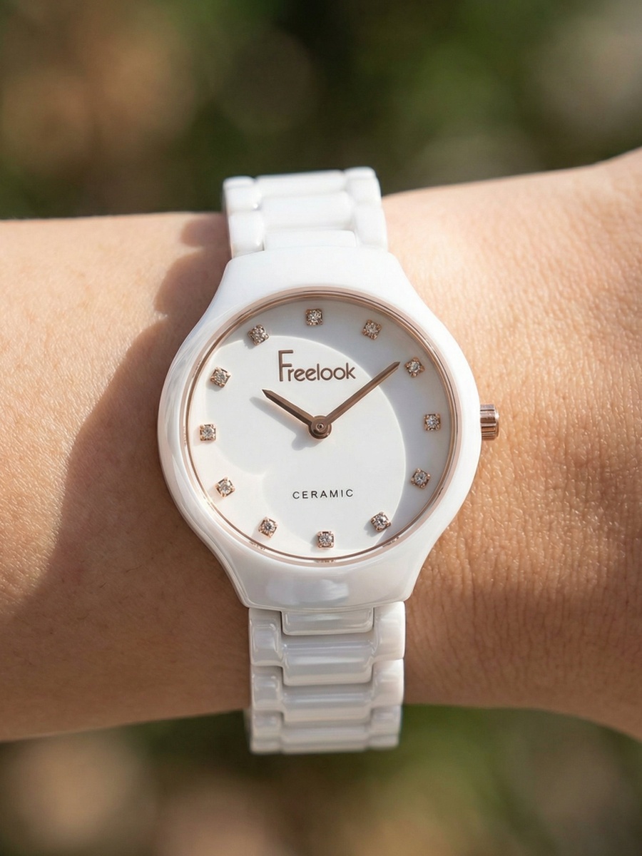 Charmant White Ceramic Watch for Women FL.4.10018-3