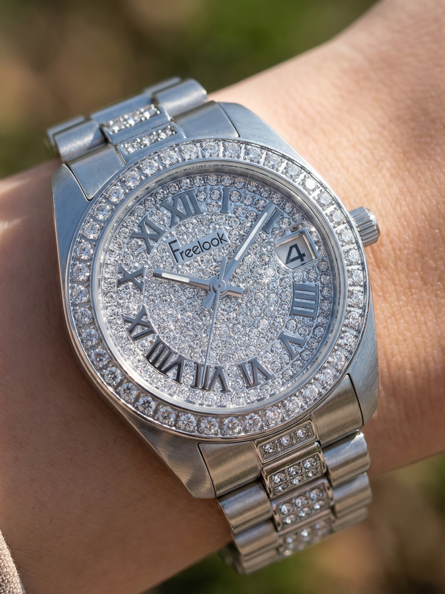 Charmant Silver Stainless Steel Watch for Women FL.4.10023-1